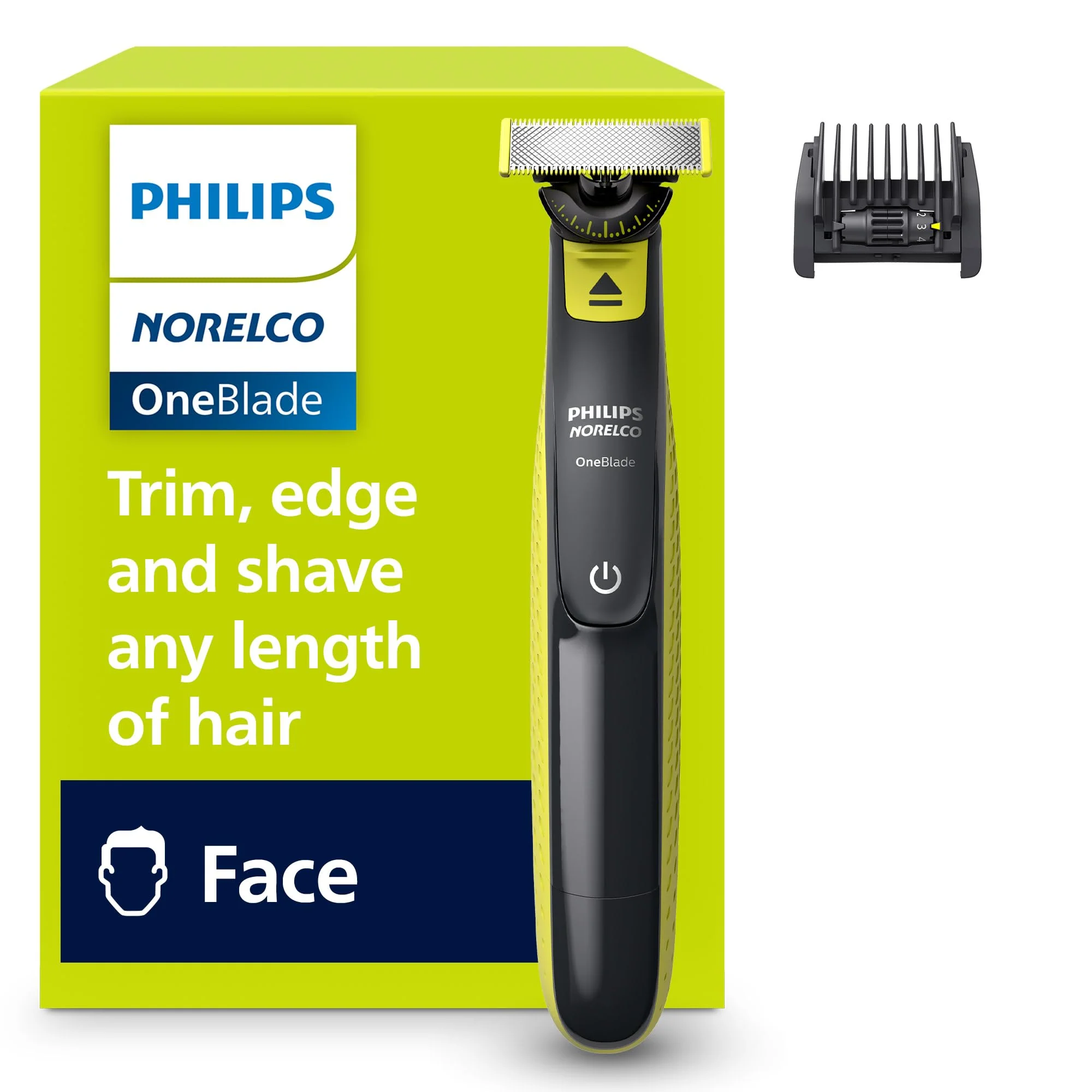 Philips Norelco One 360 Hybrid Face, Electric Beard Trimmer and Shaver, with 360 Technology, 1x 360 for Face, 5in1 Adjustable Comb, Model QP2724/90 - Image 2