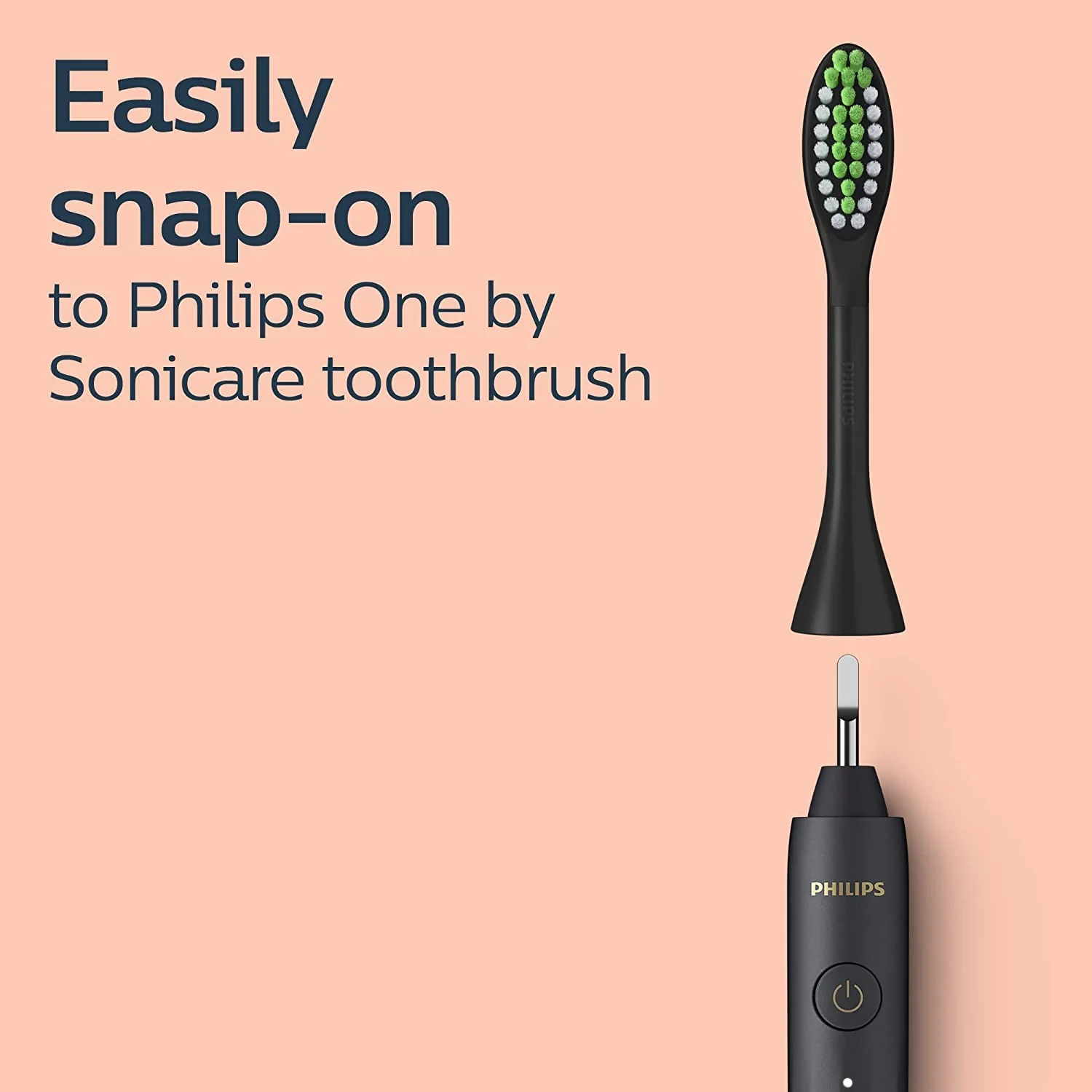 Philips One by Sonicare 2pk Brush Heads, Black BH1022/06 - Image 4