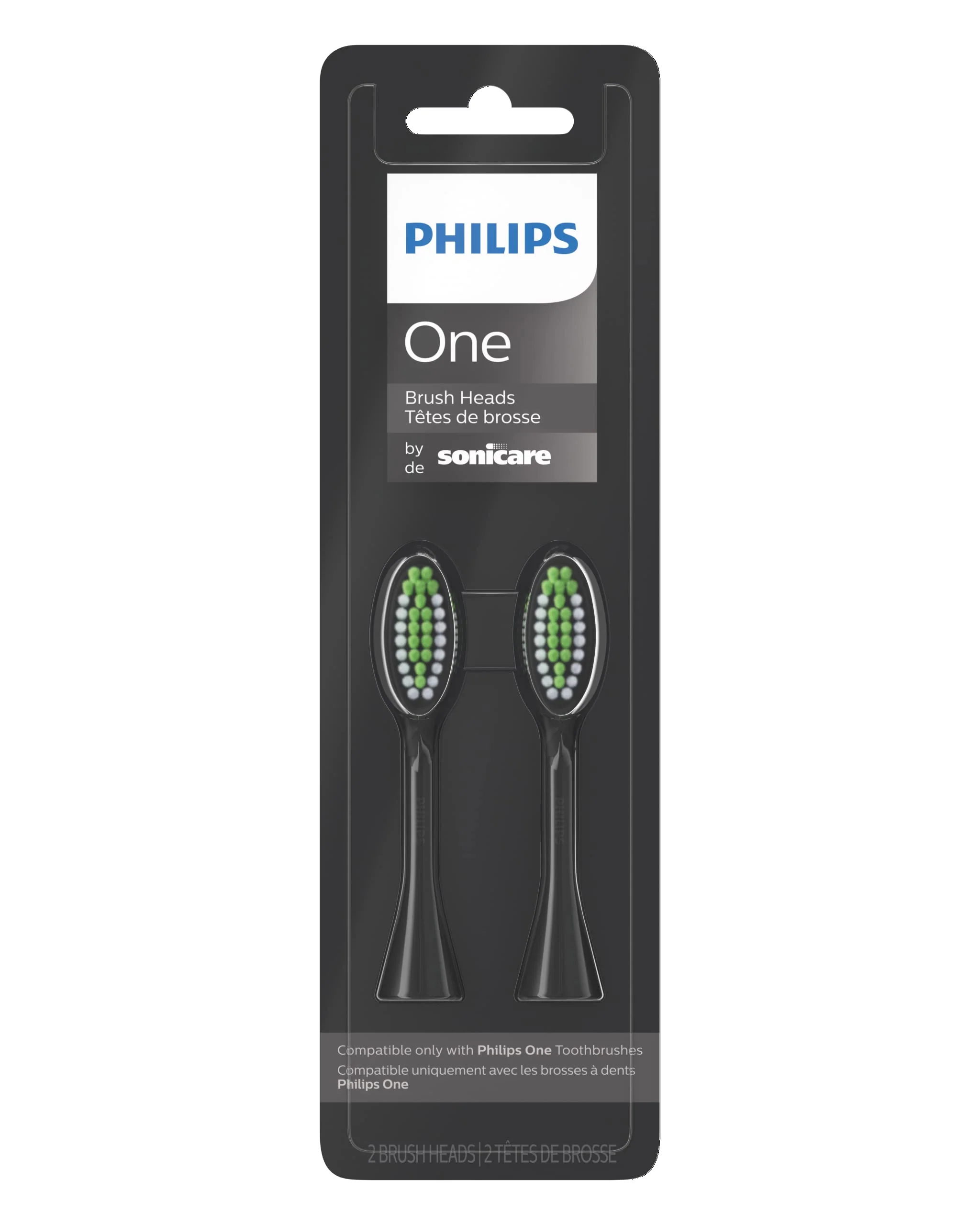Philips One by Sonicare 2pk Brush Heads, Black BH1022/06 - Image 9