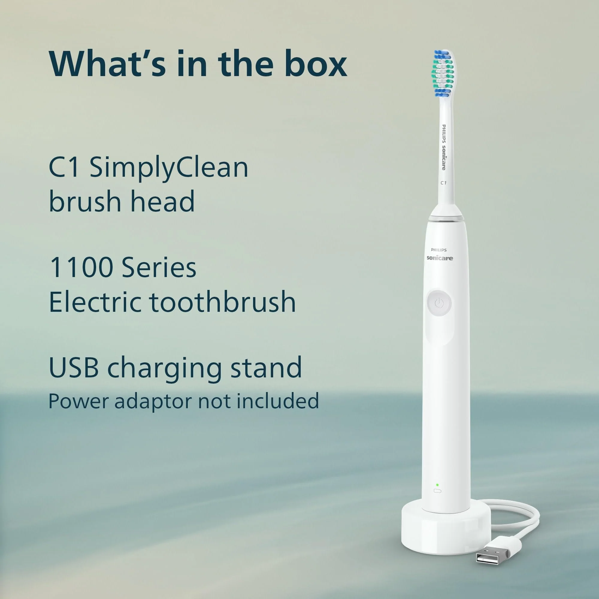 Philips Sonicare 1100 Series Electric Toothbrush - Sonic Toothbrush with Advanced Sonic Technology, EasyStart, Smartimer & Quadpacer, White, Model HX3641/02 - Image 4