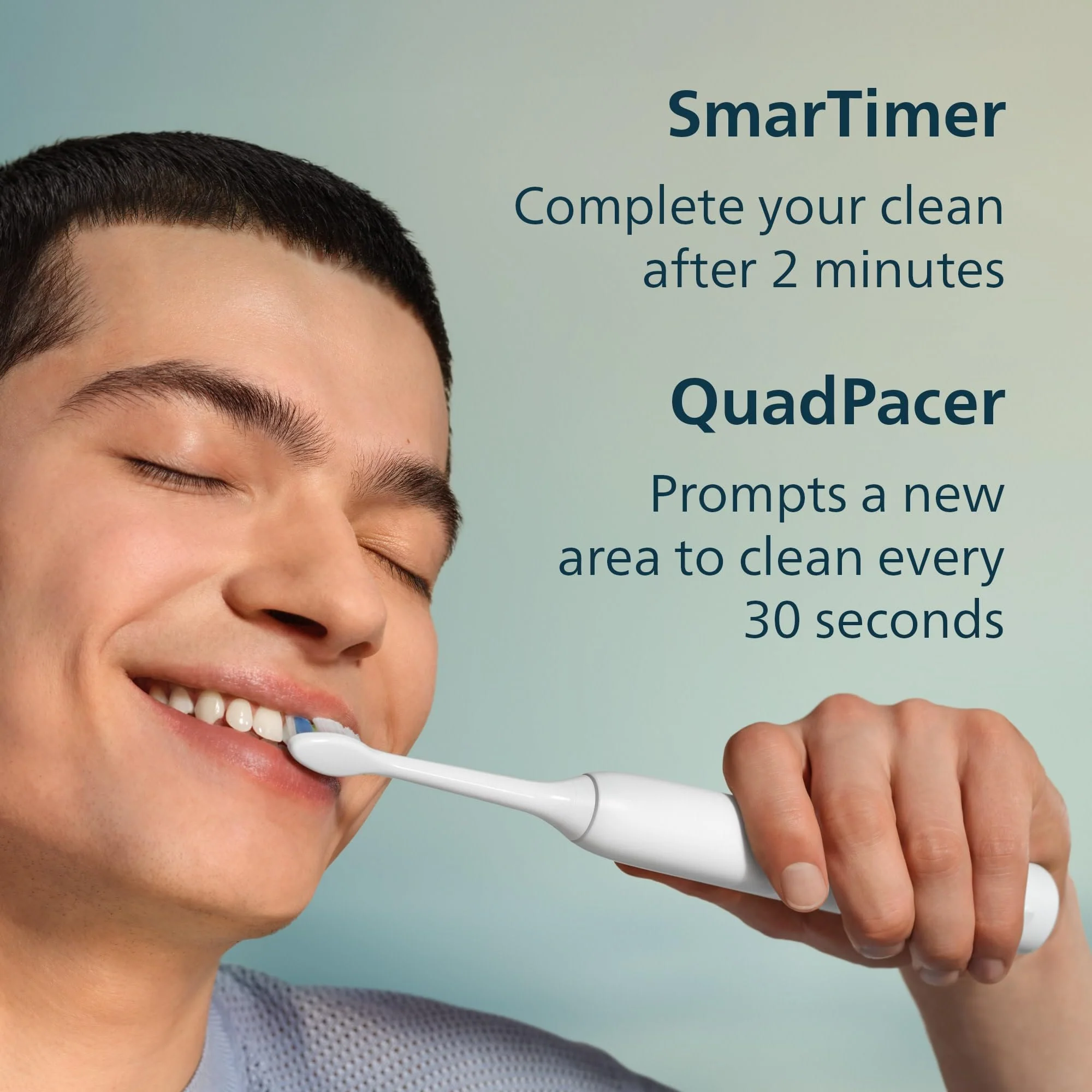 Philips Sonicare 1100 Series Electric Toothbrush - Sonic Toothbrush with Advanced Sonic Technology, EasyStart, Smartimer & Quadpacer, White, Model HX3641/02 - Image 5