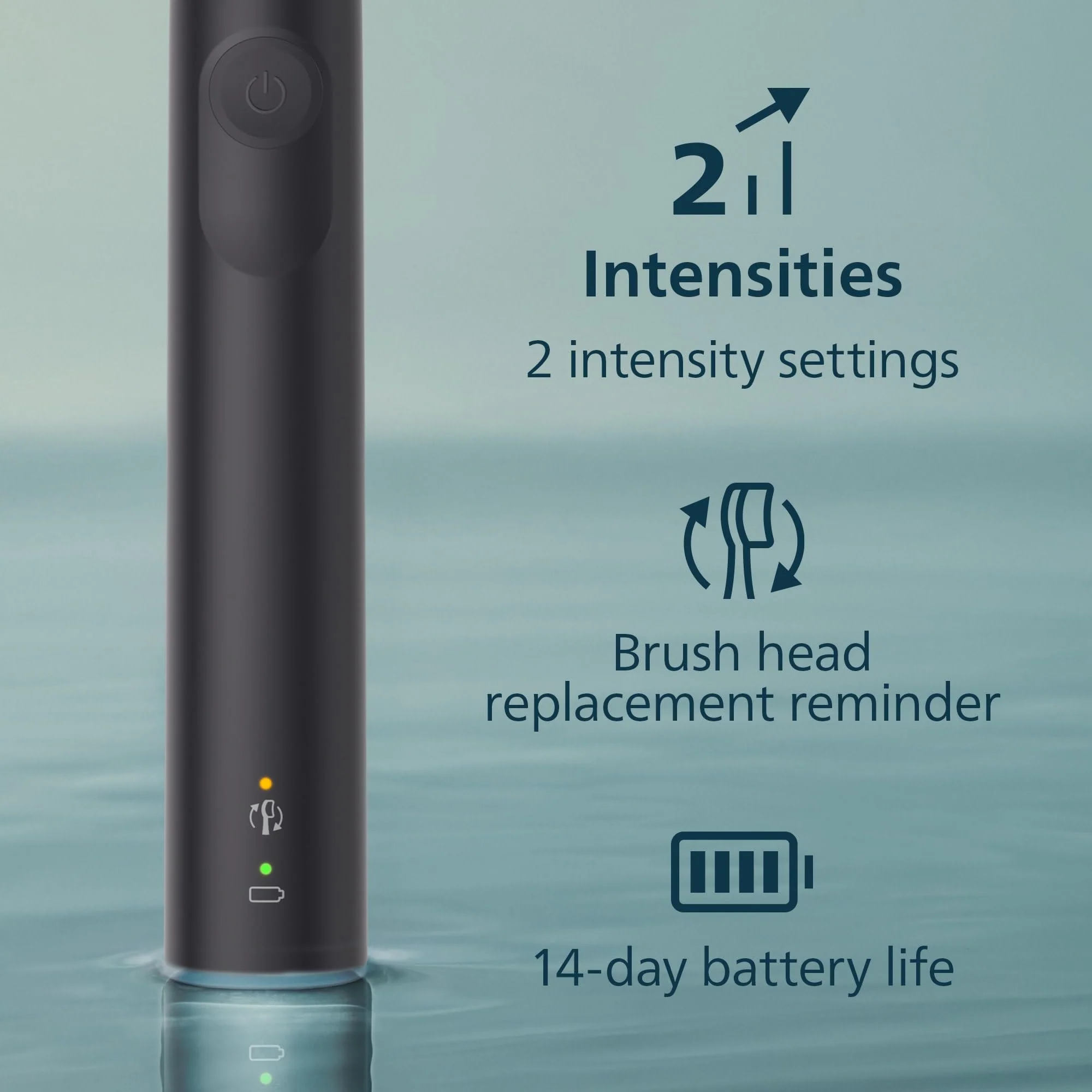 Philips Sonicare 4100 Series Electric Toothbrush - Sonic Toothbrush with Advanced Sonic Technology, Pressure Sensor, Two Intensity Settings, Smartimer & Quadpacer, Black, Model HX3681/24 - Image 6
