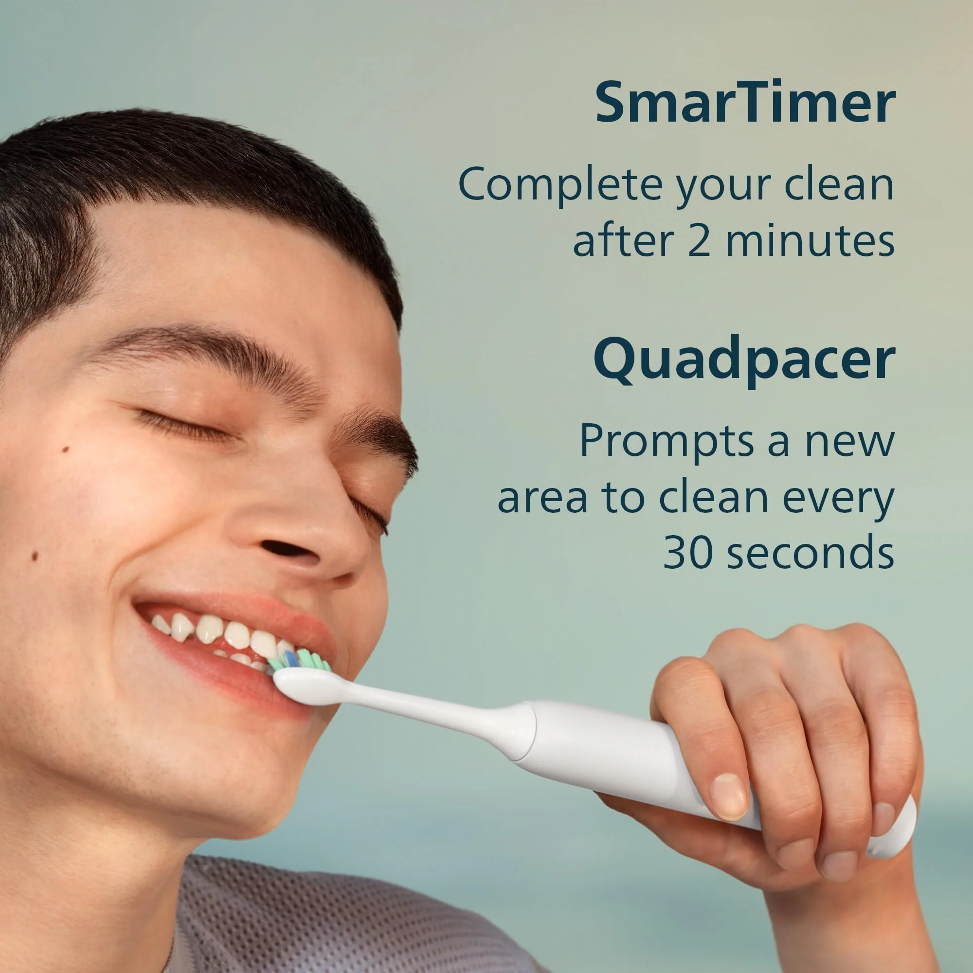 Philips Sonicare 4100 Series Electric Toothbrush - Sonic Toothbrush with Advanced Sonic Technology, Pressure Sensor, Two Intensity Settings, Smartimer & Quadpacer, Black, Model HX3681/24 - Image 7
