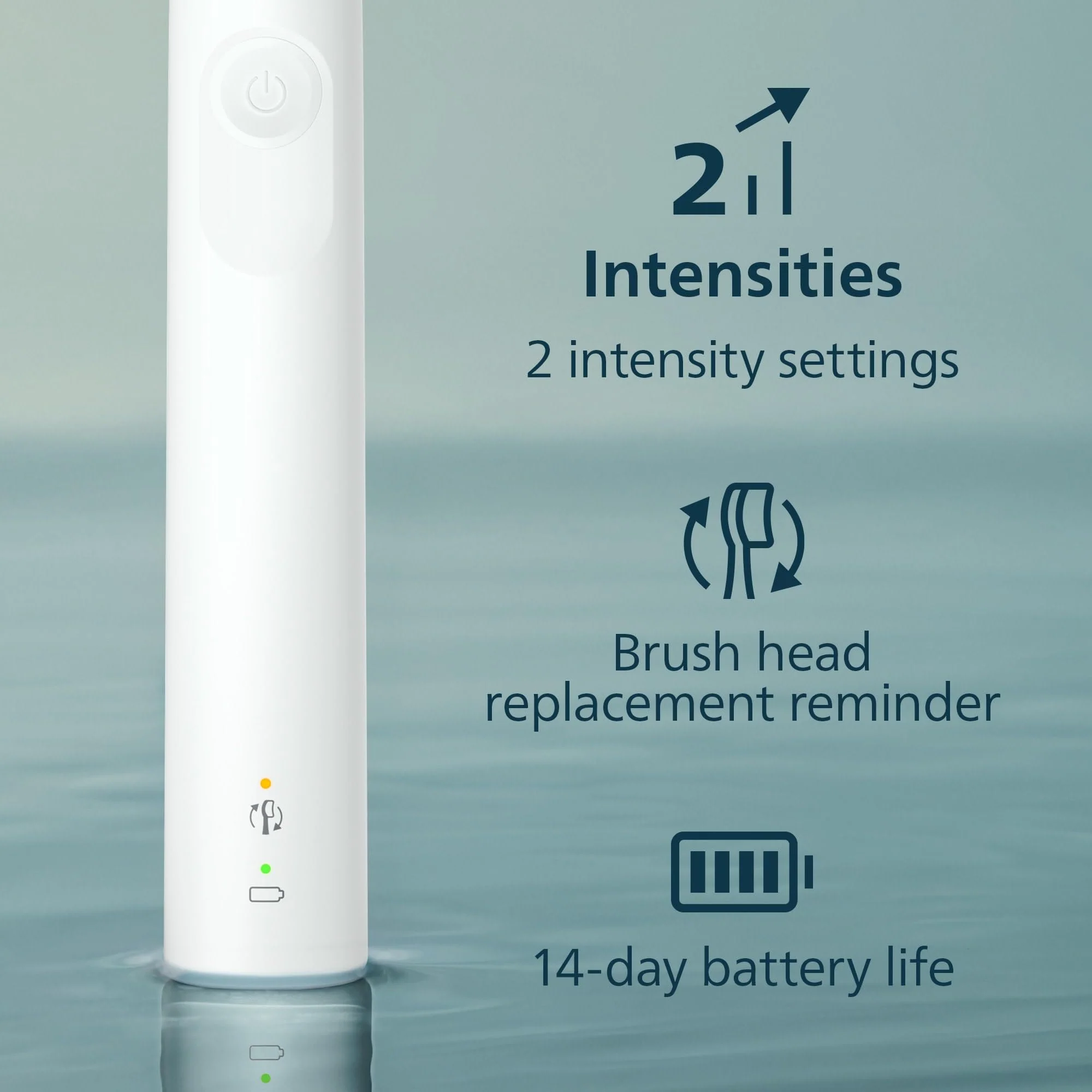 Philips Sonicare 4100 Series Electric Toothbrush - Sonic Toothbrush with Advanced Sonic Technology, Pressure Sensor, Two Intensity Settings, Smartimer & Quadpacer, White, Model HX3681/23 - Image 6