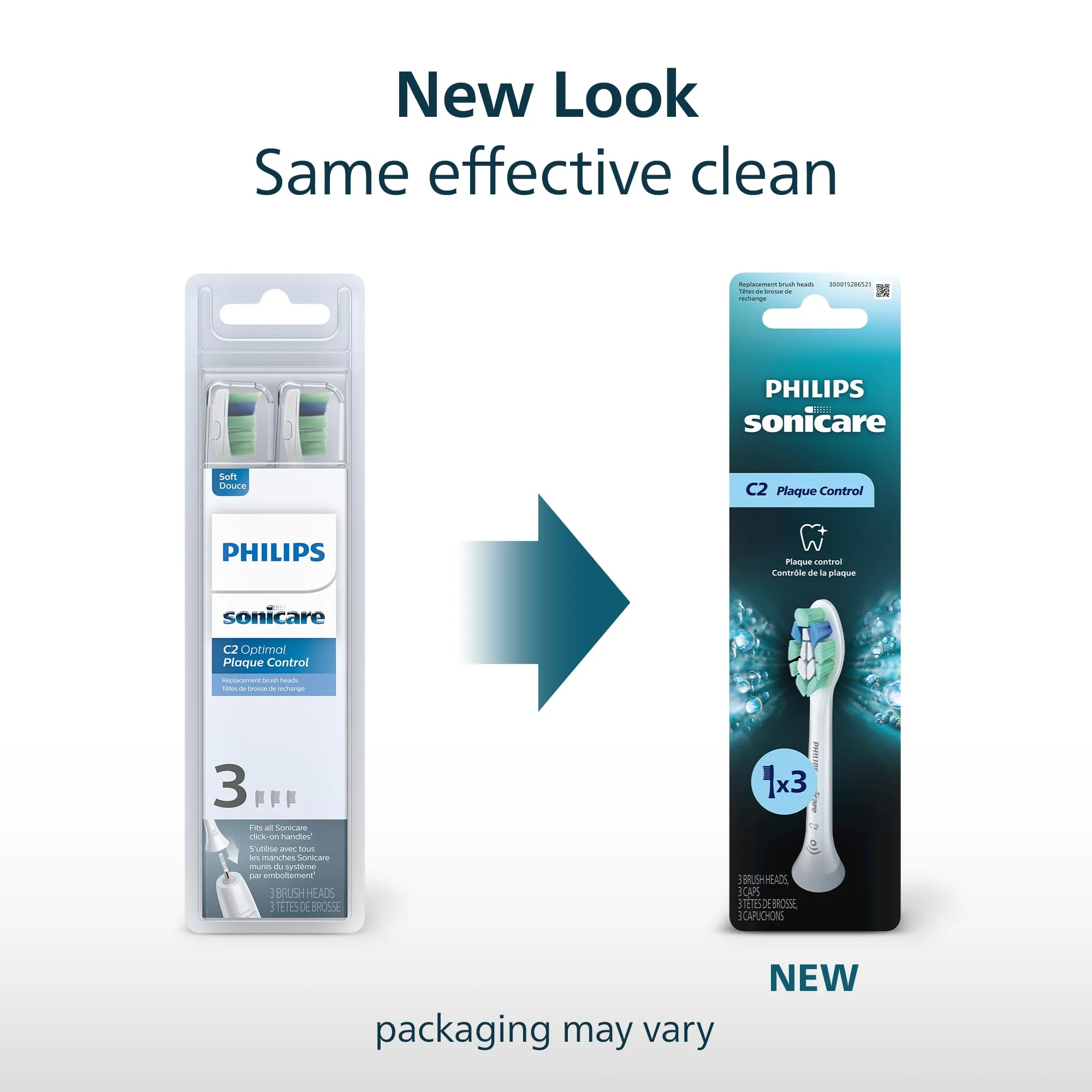 Philips Sonicare C2 Plaque Control - Genuine Replacement Electric Toothbrush Heads, White, 3 Pack, HX9023/65 - Image 2