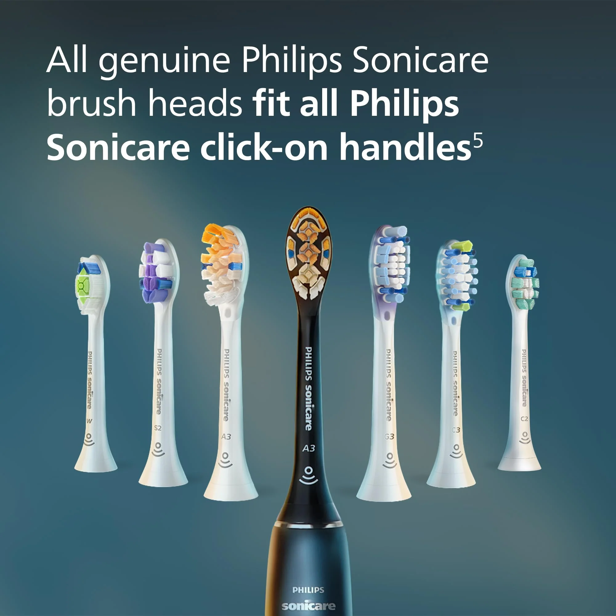 Philips Sonicare W DiamondClean - Genuine Replacement Electric Toothbrush Heads, White, 2 Pack, HX6062/77 - Image 7