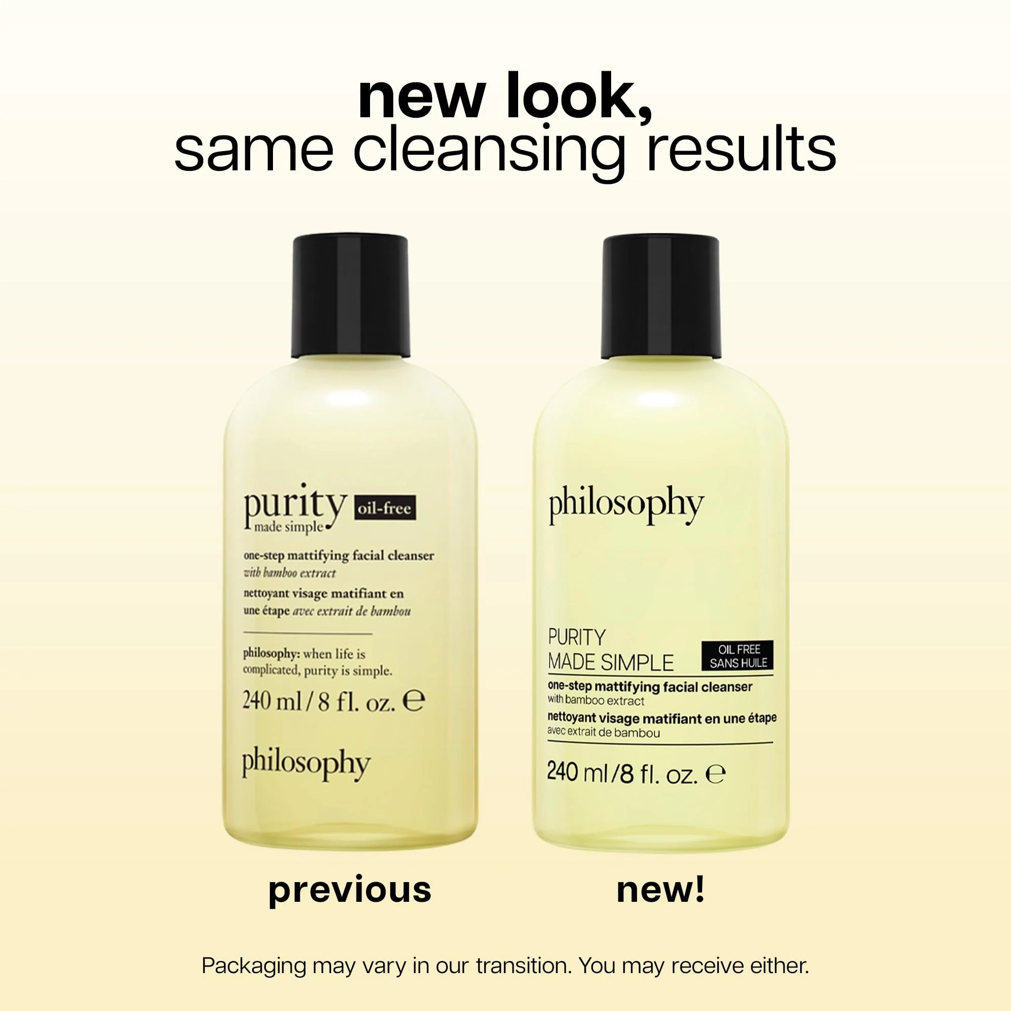 philosophy purity made simple one-step mattifying facial cleanser - with bamboo extract - oil-free formula gently removes makeup & dirt, leaving skin with a healthy, matte appearance - 8 fl oz - Image 3