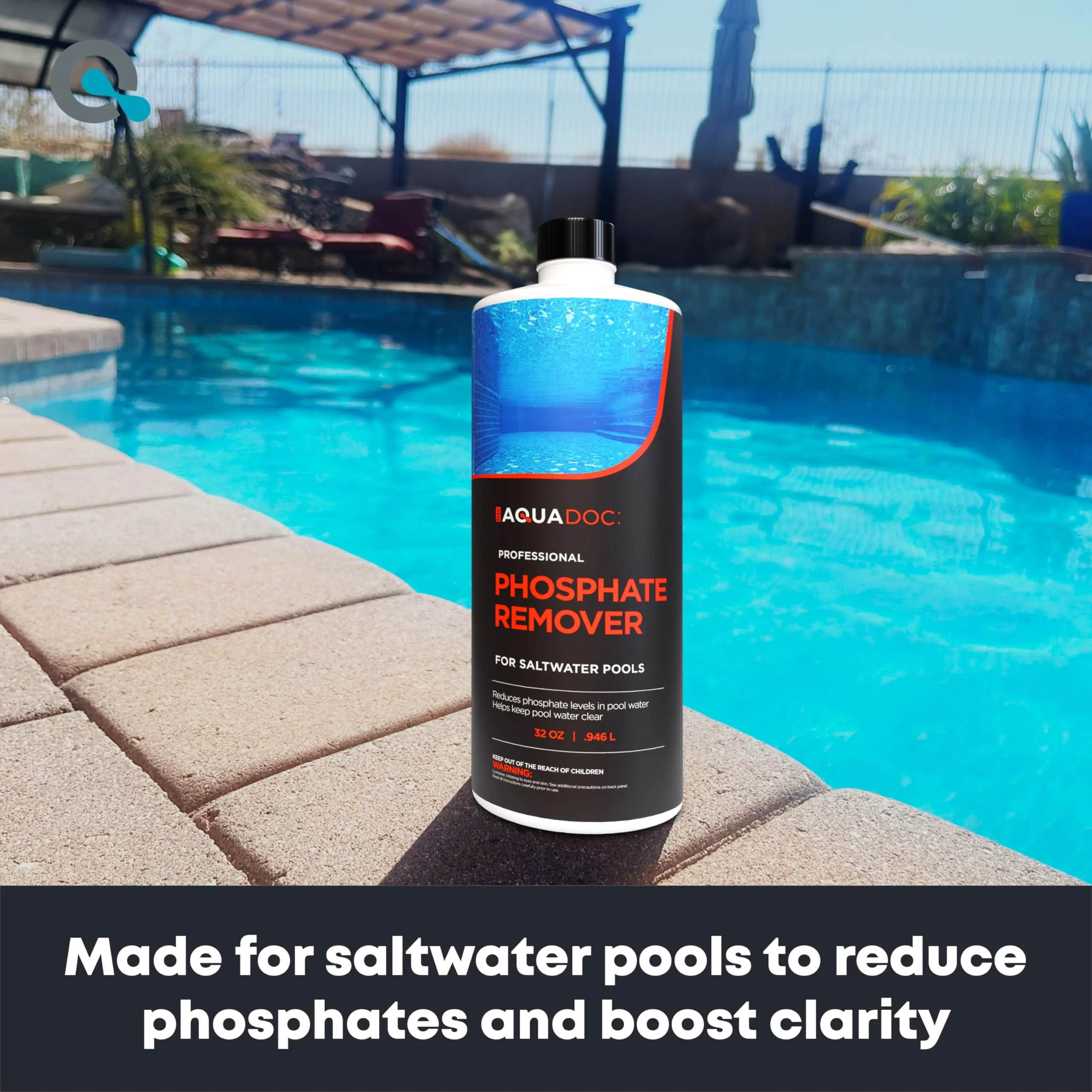 Phosphate Remover for Saltwater Pools - Pool Phosphate Remover to Reduce Phosphates and Improve Water Clarity - AquaDoc Pool Maintenance Formula Made in USA - 32oz - Image 7