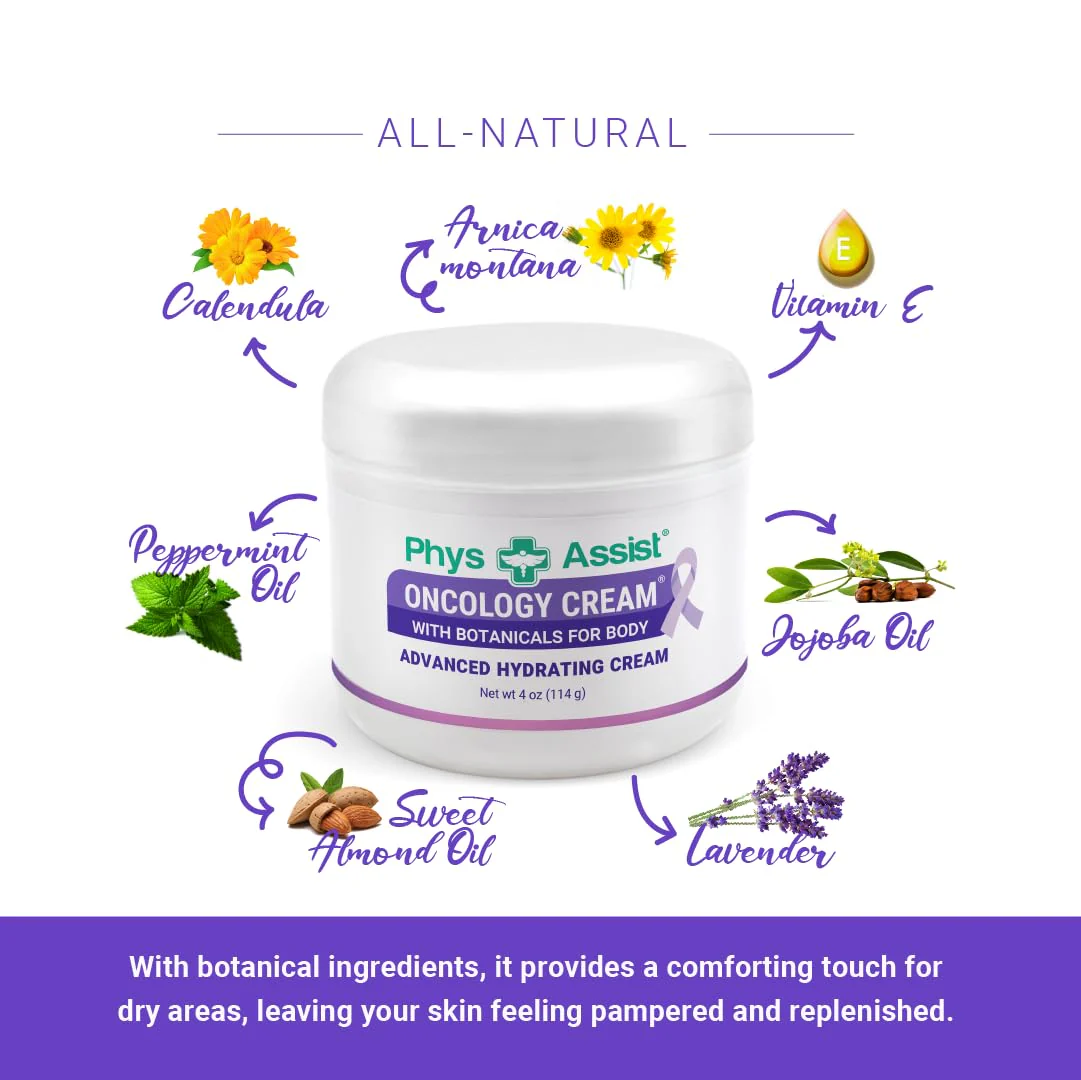 PhysAssist - Oncology Body Cream with Botanicals, 4 oz. Soothing and Hydrating to Stressed Skin. Made with Oils of Lavender, Calendula, and Peppermint. Non-Irritant, Clinically Tested. - Image 6