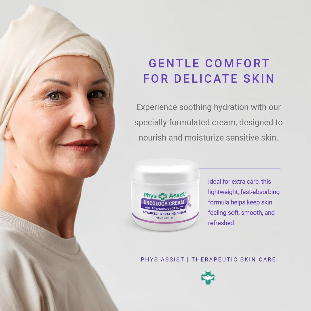 PhysAssist Oncology Cream 4 oz plus Lip Balm. Hydrates and Pampers Stressed skin. Made with a blend of natural Botanicals. Clinically Tested, Non Irritant. - Image 6