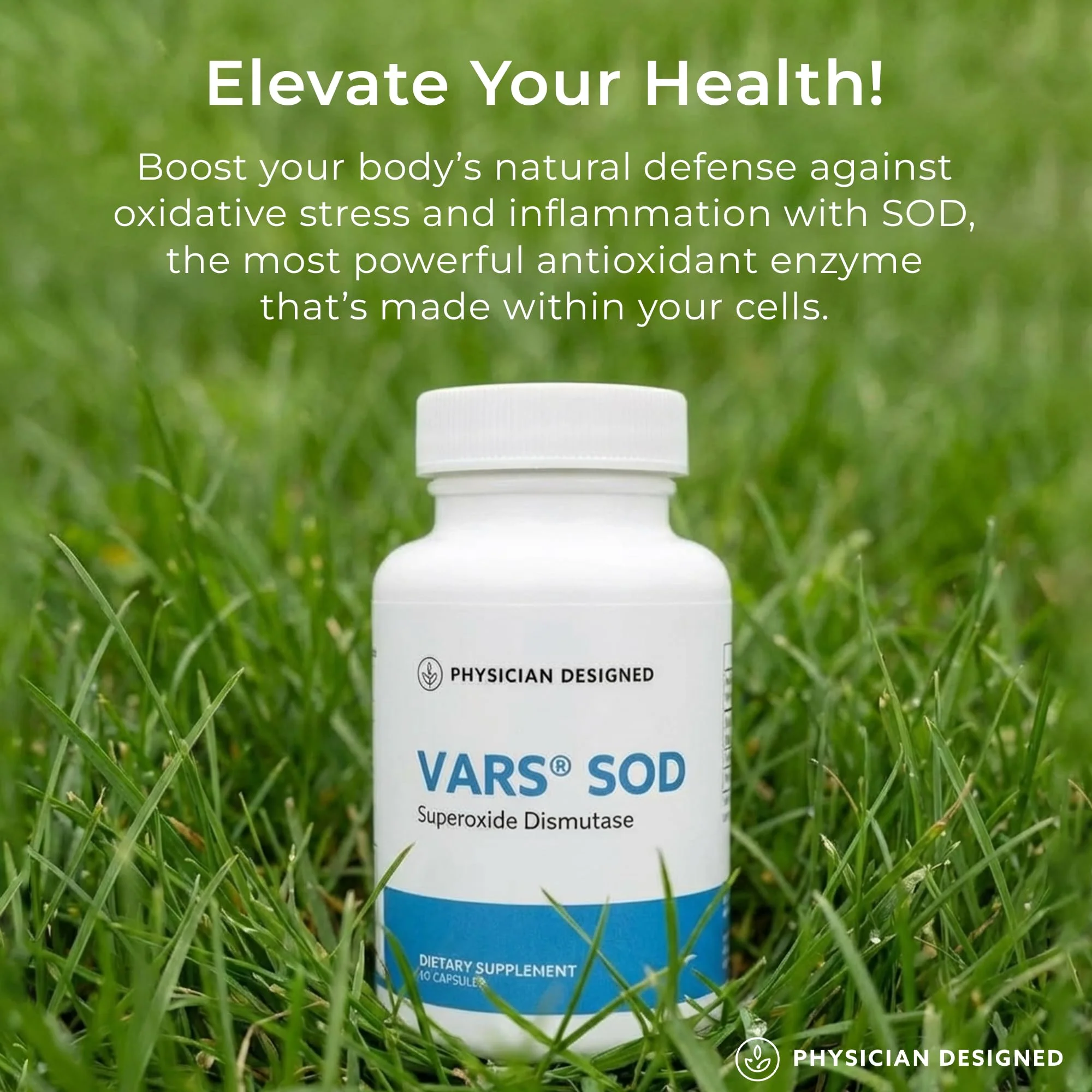 Physician Designed VARS SOD Booster - Superoxide Dismutase Supplement | SOD Supplement | 60 Capsules | Best Antioxidant Supplements - Image 3