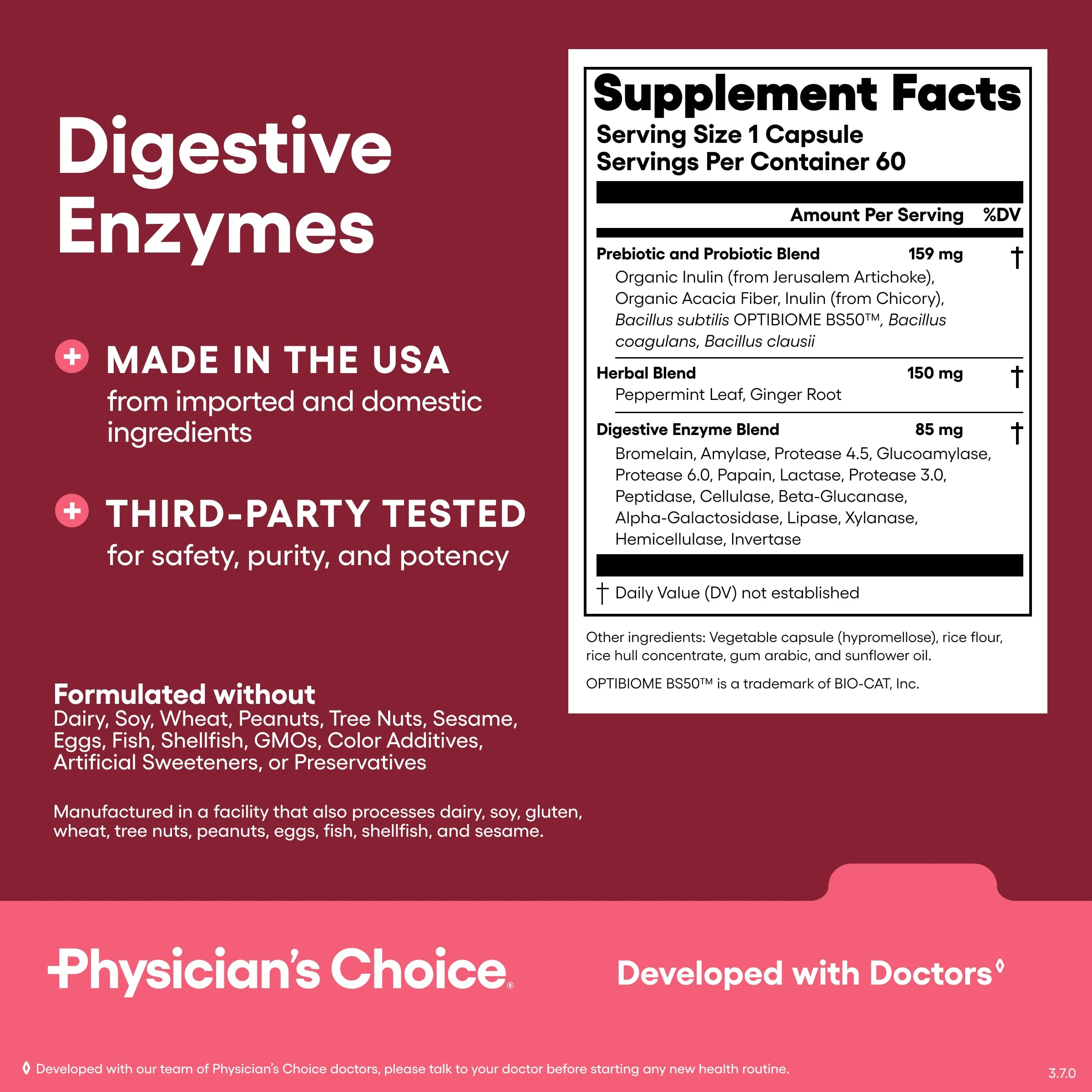 Physician's CHOICE Gut Guardian Bundle: Advanced Bloating & Digestion Support with 60 Billion Probiotic, Digestive Enzymes & Bloat + Gas Probiotic - Daily Gut Health Support for Women and Men - Image 2