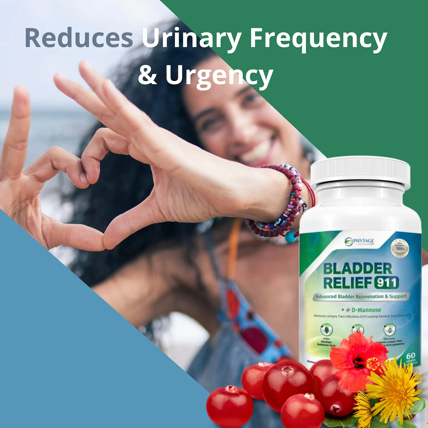Phytage Labs Bladder Relief 911 Detoxifying Strength - for Men and Women Provides Bladder Support, 60 Veggie Capsules - Image 4