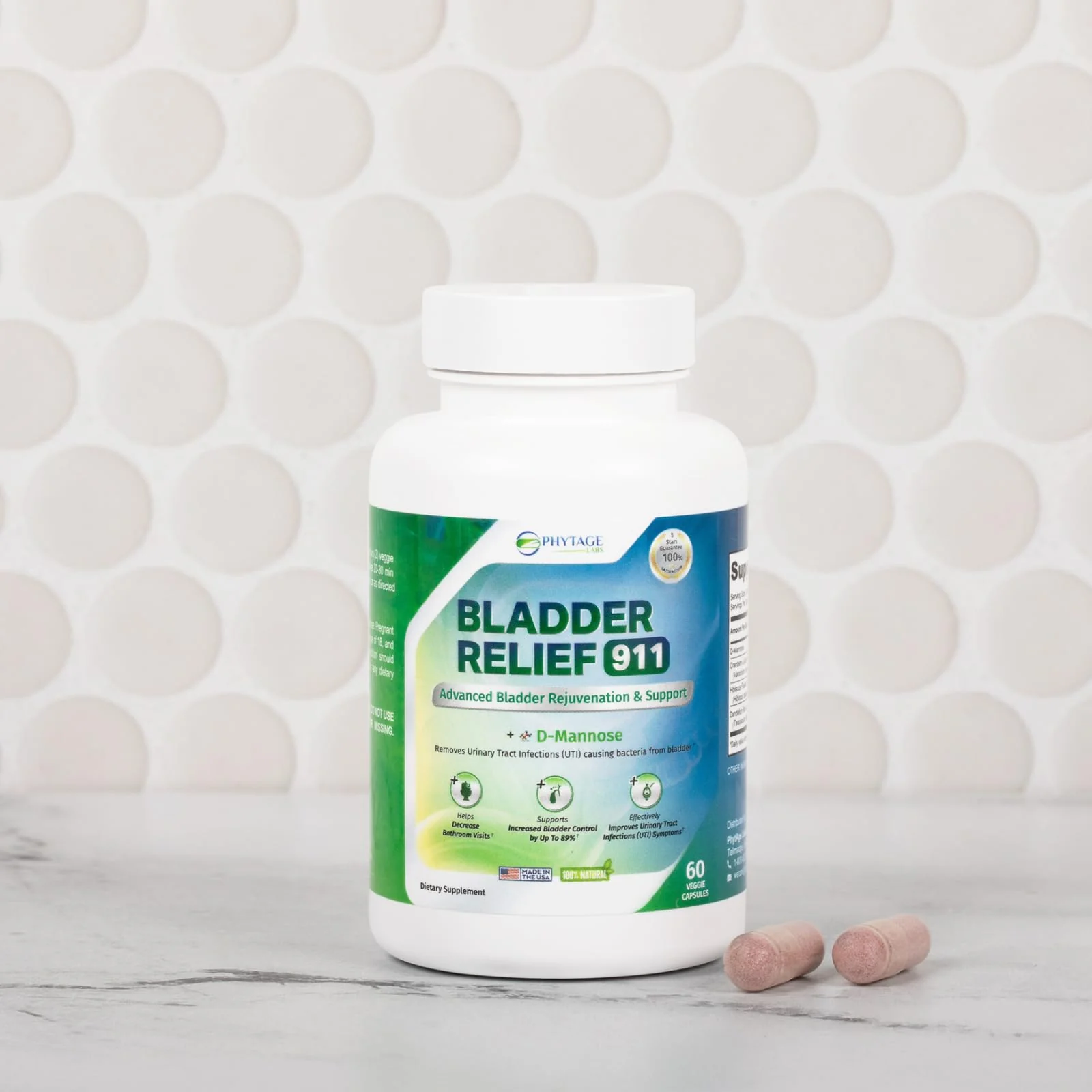 Phytage Labs Bladder Relief 911 Detoxifying Strength - for Men and Women Provides Bladder Support, 60 Veggie Capsules - Image 9