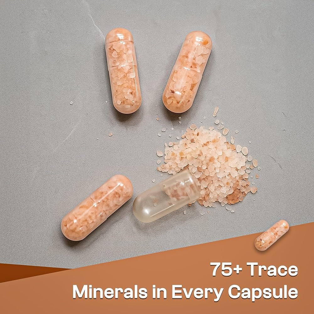 Pink Himalayan Salt Capsules 540 Caps (850 mg) Keto Diet Electrolyte - Image 4