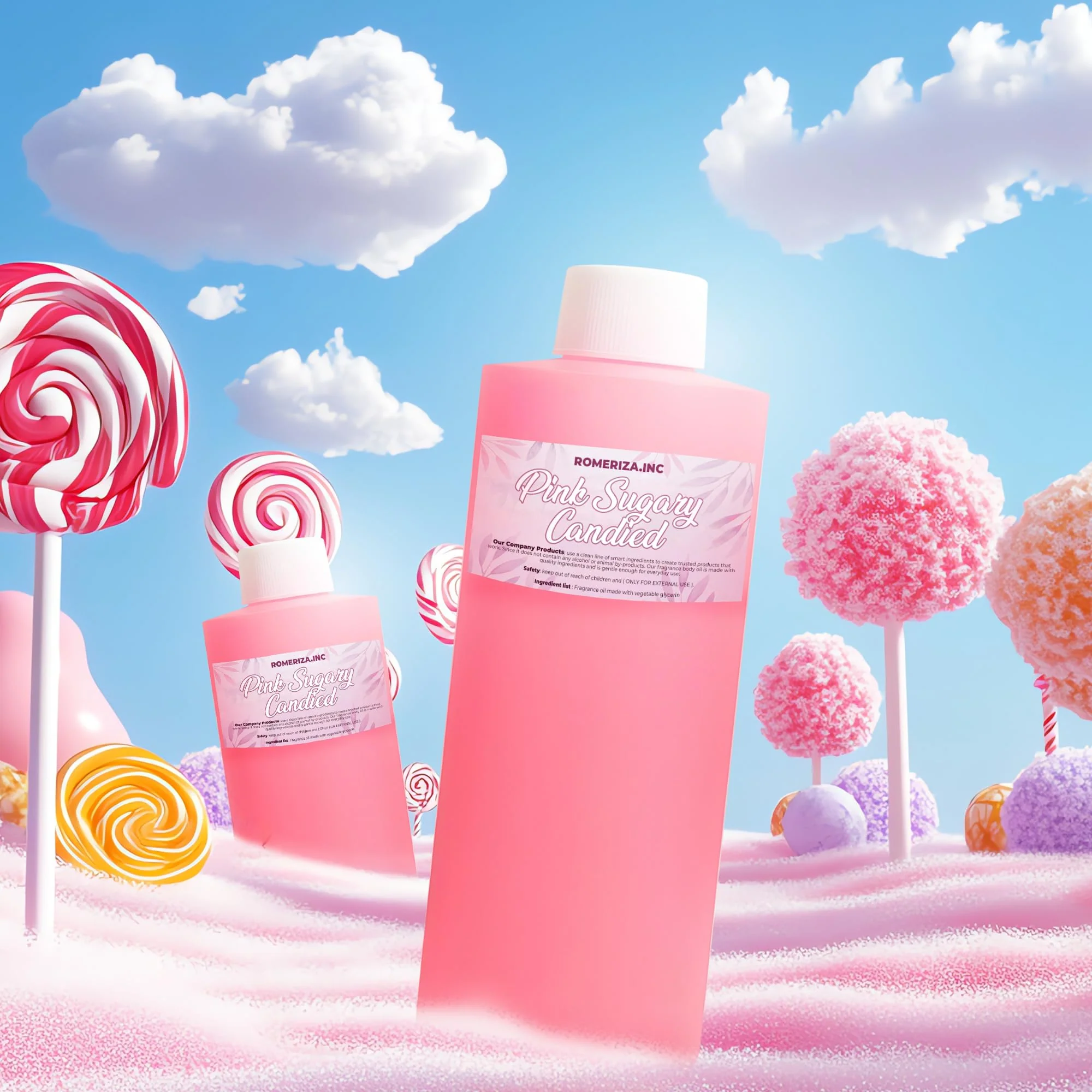 Pink Sugary Candied Fragrance Body Oil - Luxury Scented Body Oil Perfume- Women Natural Scented Oil - Long Lasting Perfume - Uncut Fragrance Oil in Plastic Bottle 4 Fl Oz (Pack of 1) - Image 8