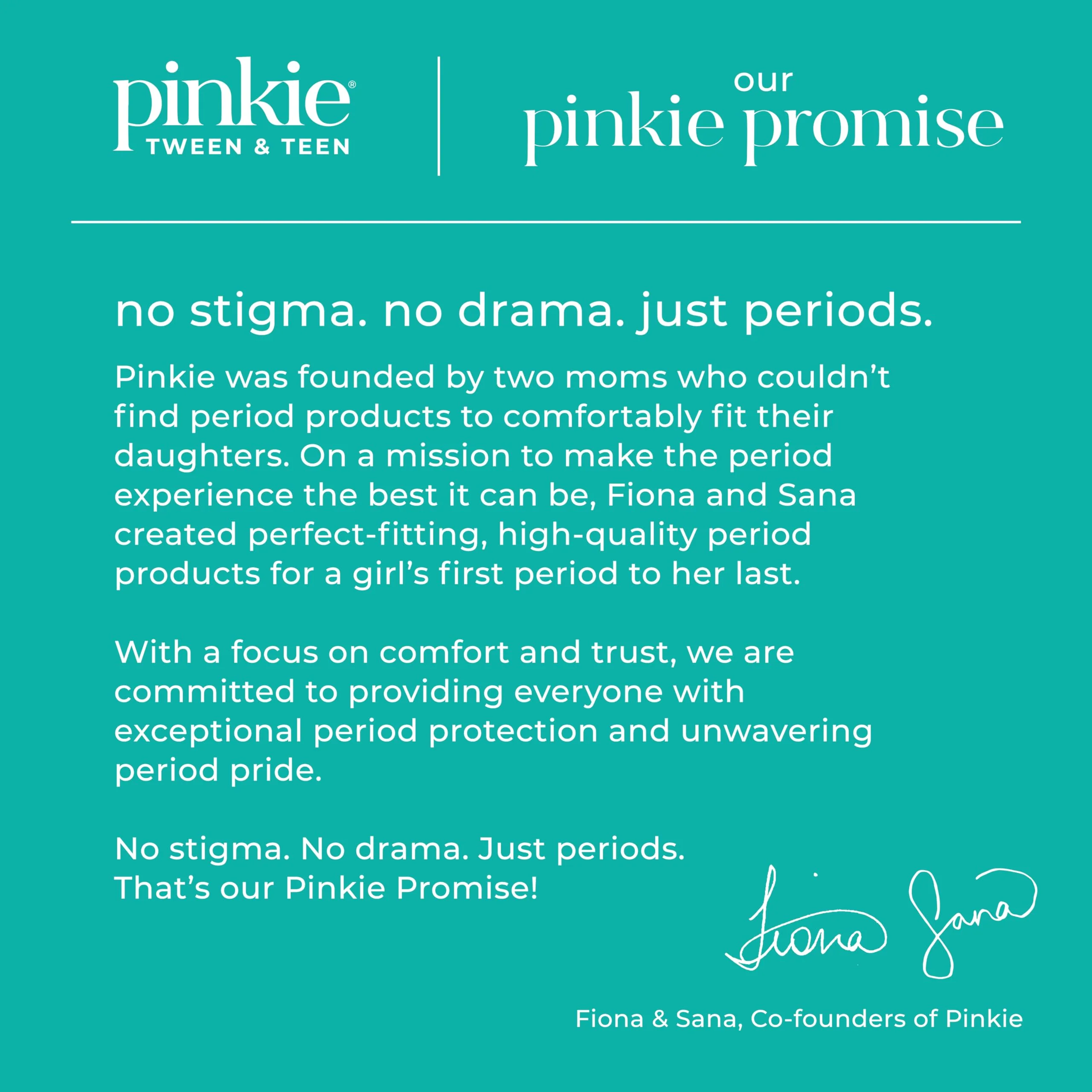 Pinkie Period Starter Pads - Designed for Smaller Underwear - Organic Cotton Topsheet Tween & Teen Pads with Wings - Chlorine Free & Fragrance Free - Teen Small, 18 Count - Image 7