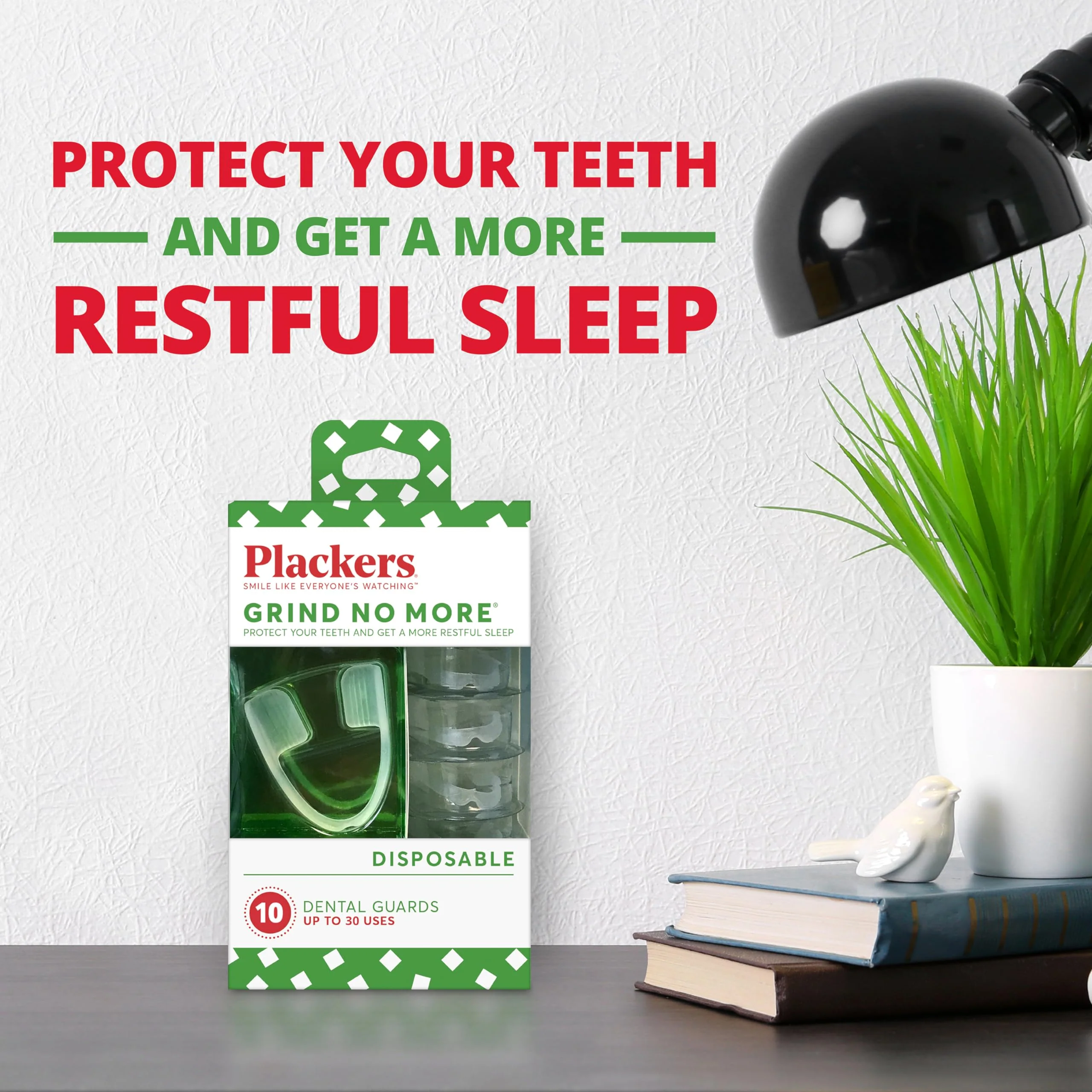 Plackers Grind No More Night Guard, Nighttime Protection for Teeth, BPA Free, Sleep Well, Ready to Wear, Disposable, One Size Fits All, 16 Count - Image 2