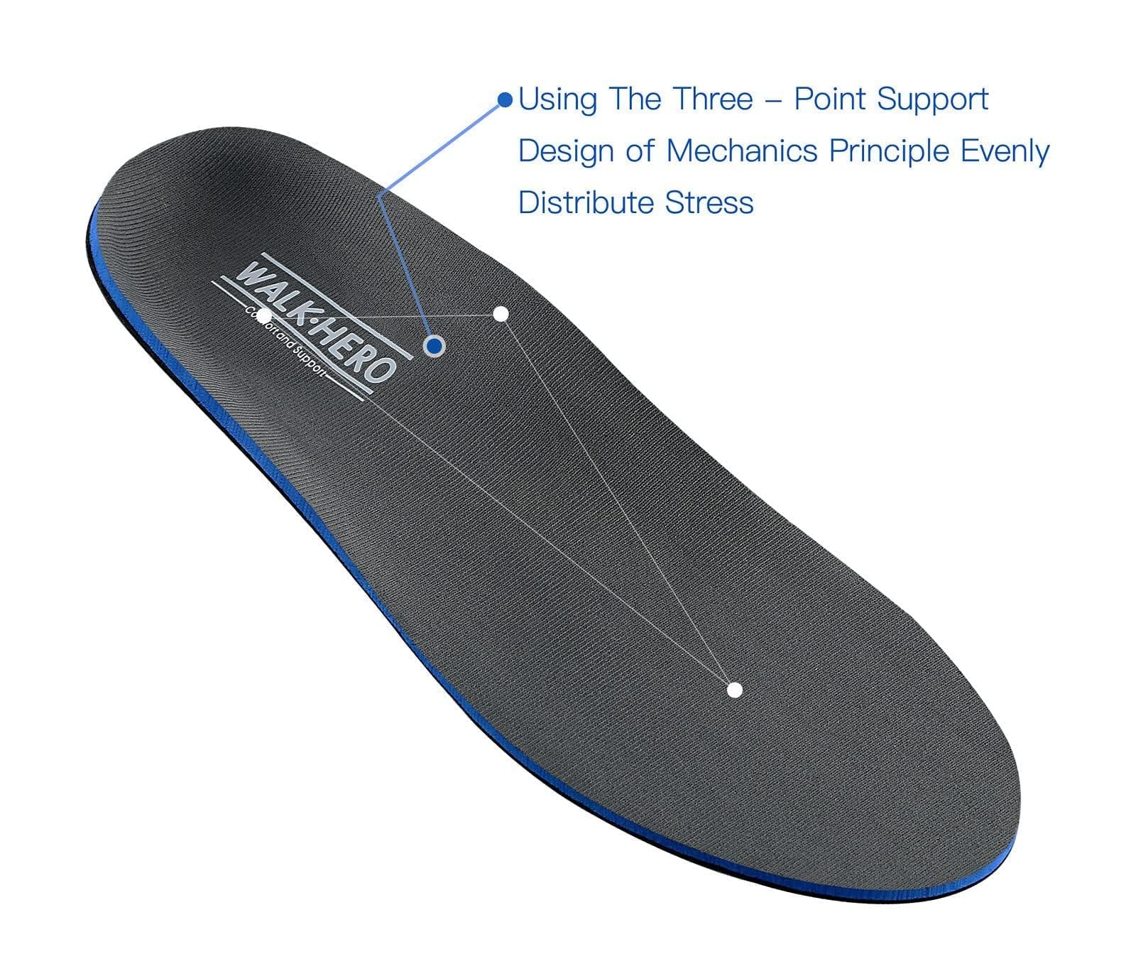 Plantar Fasciitis Feet Insoles Arch Supports Orthotics Inserts Relieve Flat Feet, High Arch (Mens 12-12 1/2 | Womens 14-14 1/2) - Image 2