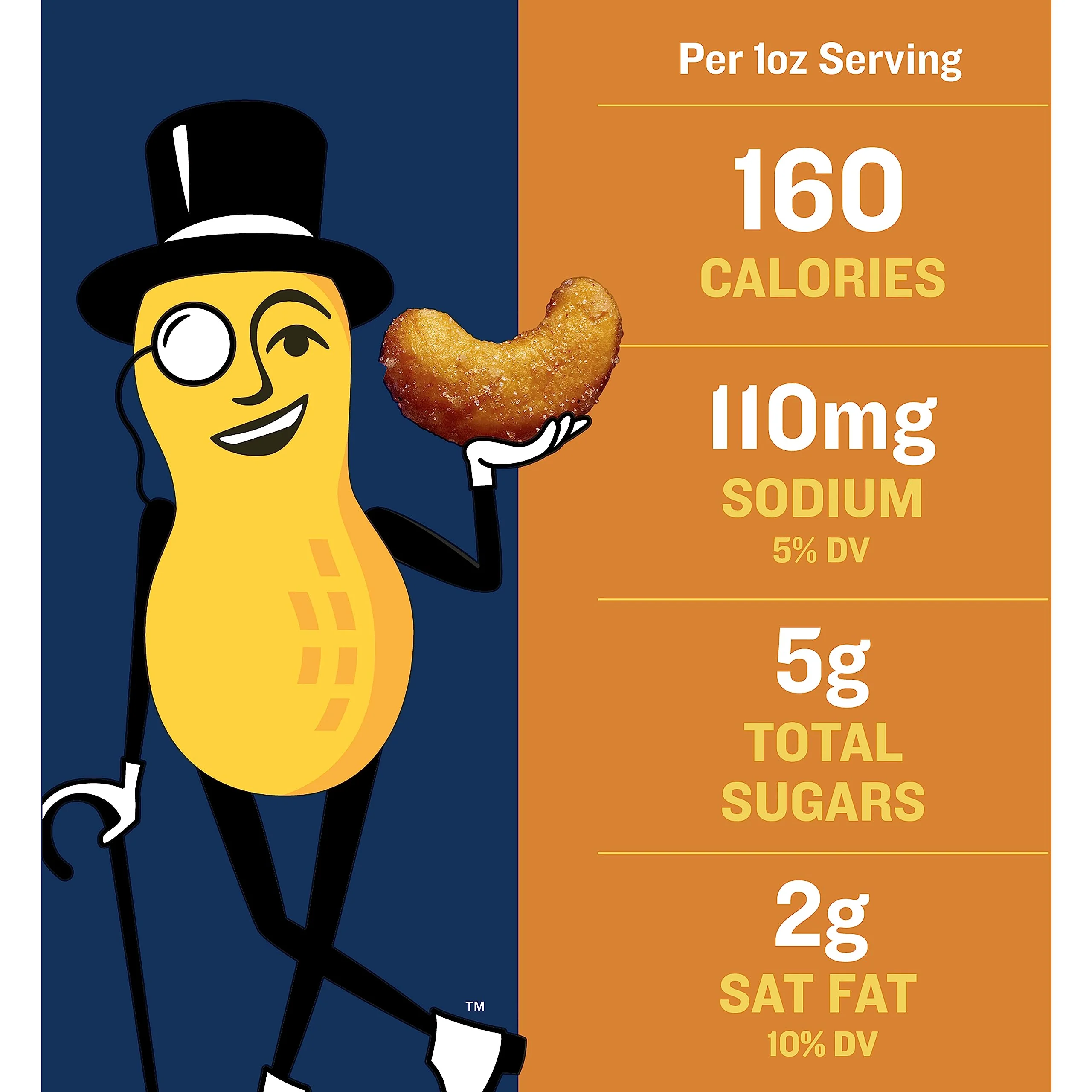 Planters Cashews Honey Roasted Whole, 8.25 oz/ 233 g - Image 2