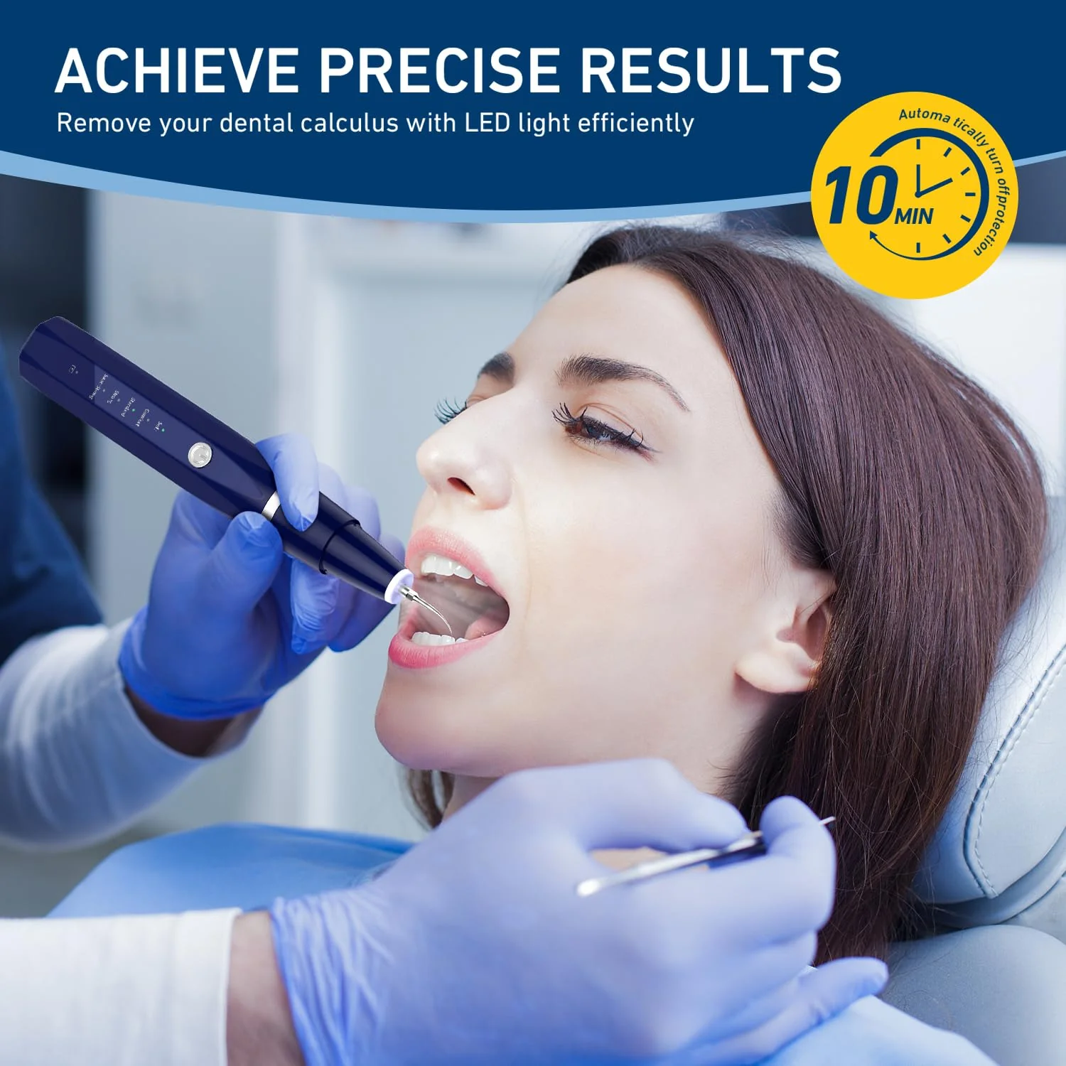 Plaque/Tartar Remover for Teeth, Dental Calculus Remover Teeth Cleaning Kit with LED Light & 5 Adjustable Modes