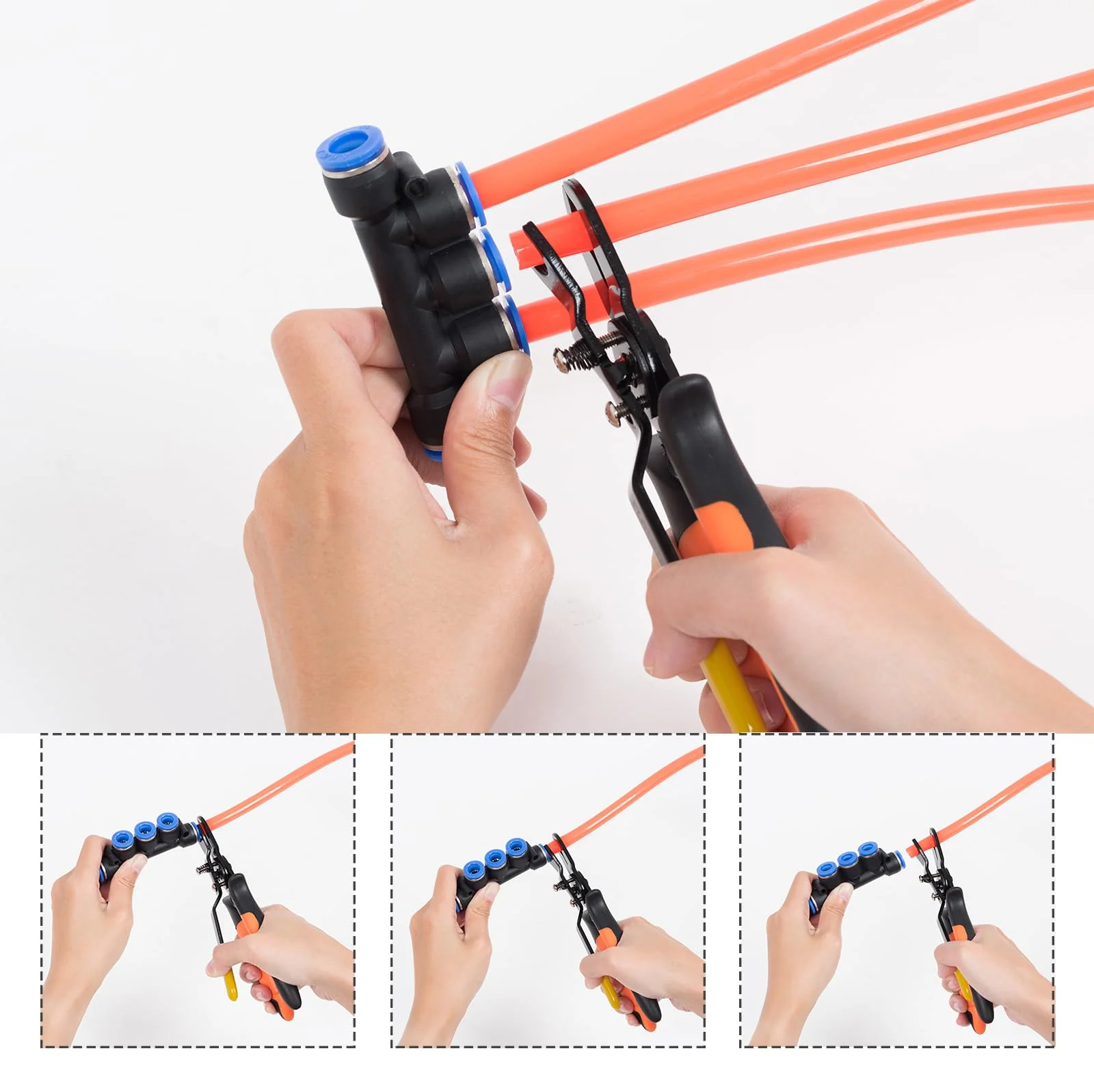 PLATATO Push to Connect Fittings Disconnect Tool Air Line Removal Tool for 3/8”, 1/2” (10-12mm) Pneumatic Air Hose Quick Connect Fittings Quick Release Pliers - Image 5