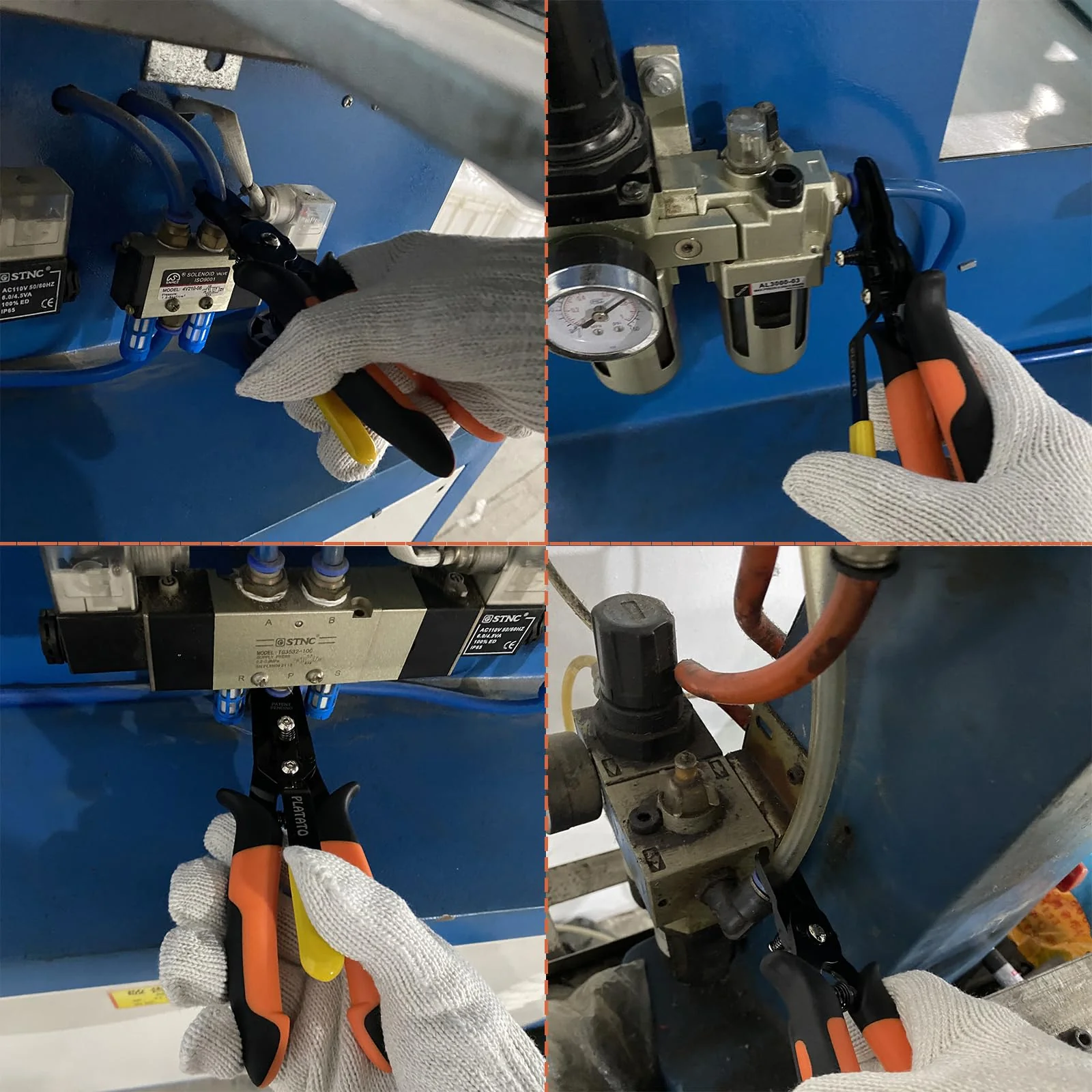 PLATATO Push to Connect Fittings Disconnect Tool Air Line Removal Tool for 3/8”, 1/2” (10-12mm) Pneumatic Air Hose Quick Connect Fittings Quick Release Pliers - Image 7