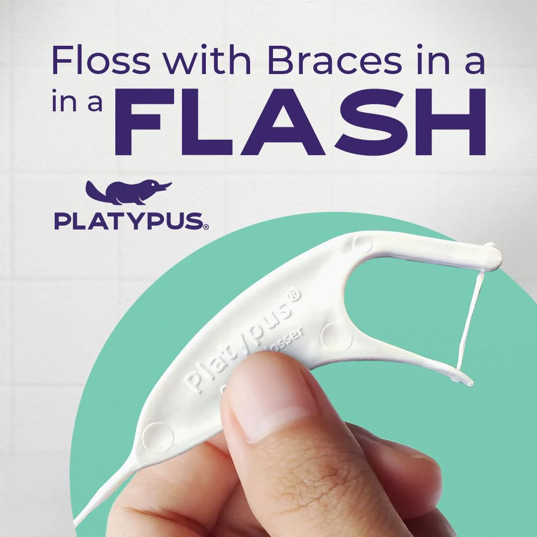 Platypus Orthodontic Flossers for Braces, 40 Count (Pack of 3), Ortho Picks for Adults & Kids, Fits Under Arch Wire, Non-Damaging, Encourage Flossing Habits - Image 8