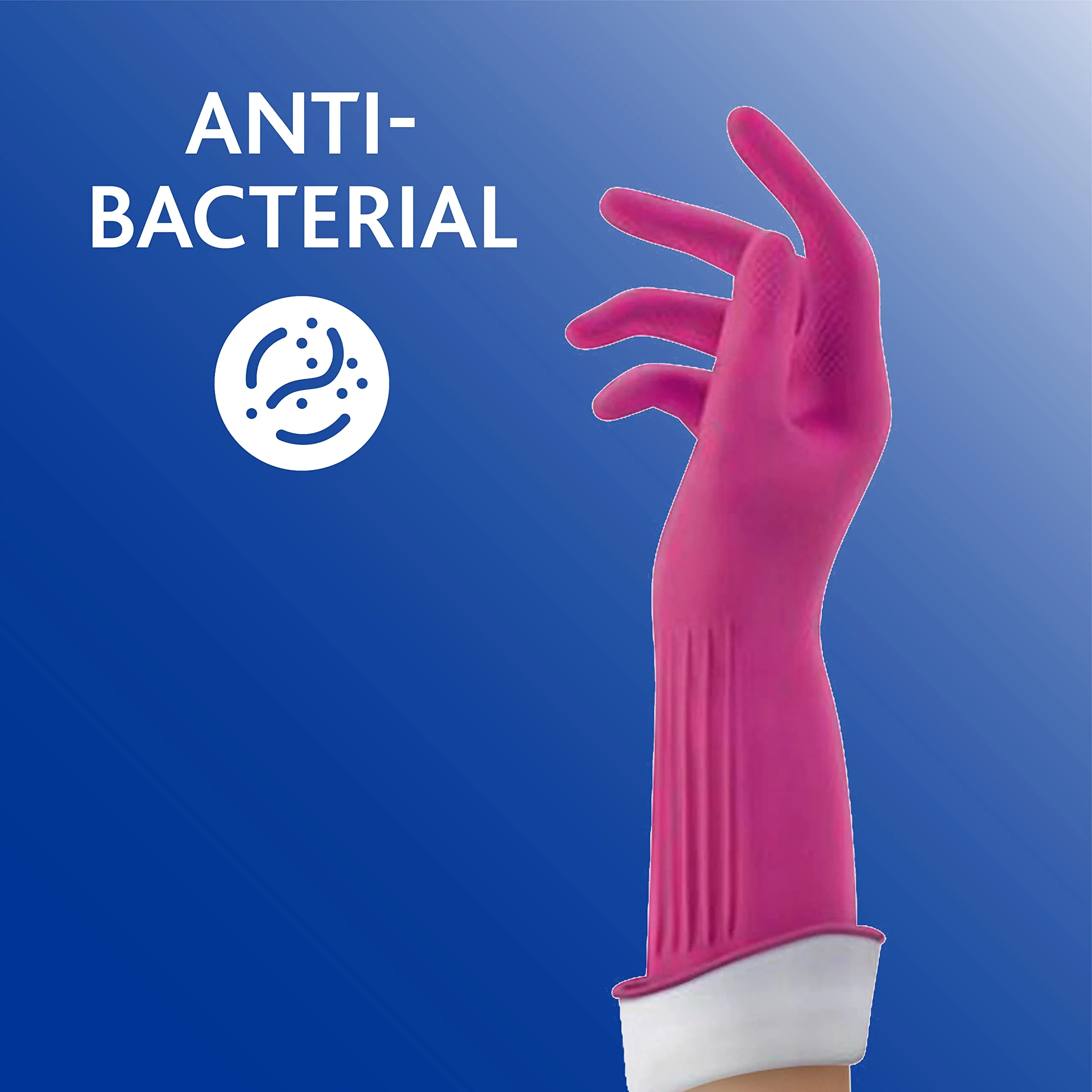Playtex Living Drip-Catch Cuff Gloves, (Medium, 2 Pairs) Premium Protection Reusable Household Gloves - Image 3