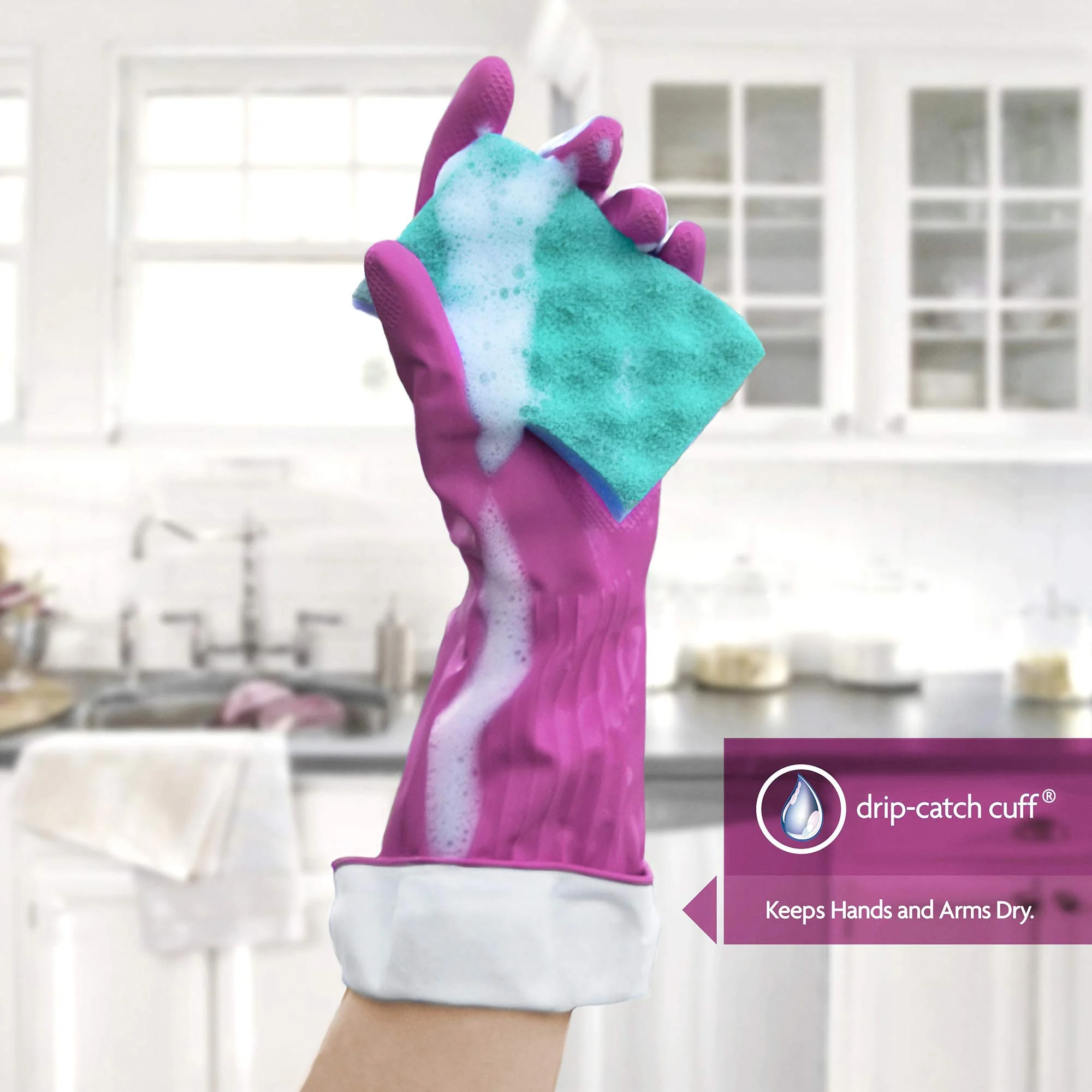 PLAYTEX Living Reuseable Rubber Cleaning Gloves, Color May Vary (Small, Pack - 4) - Image 6