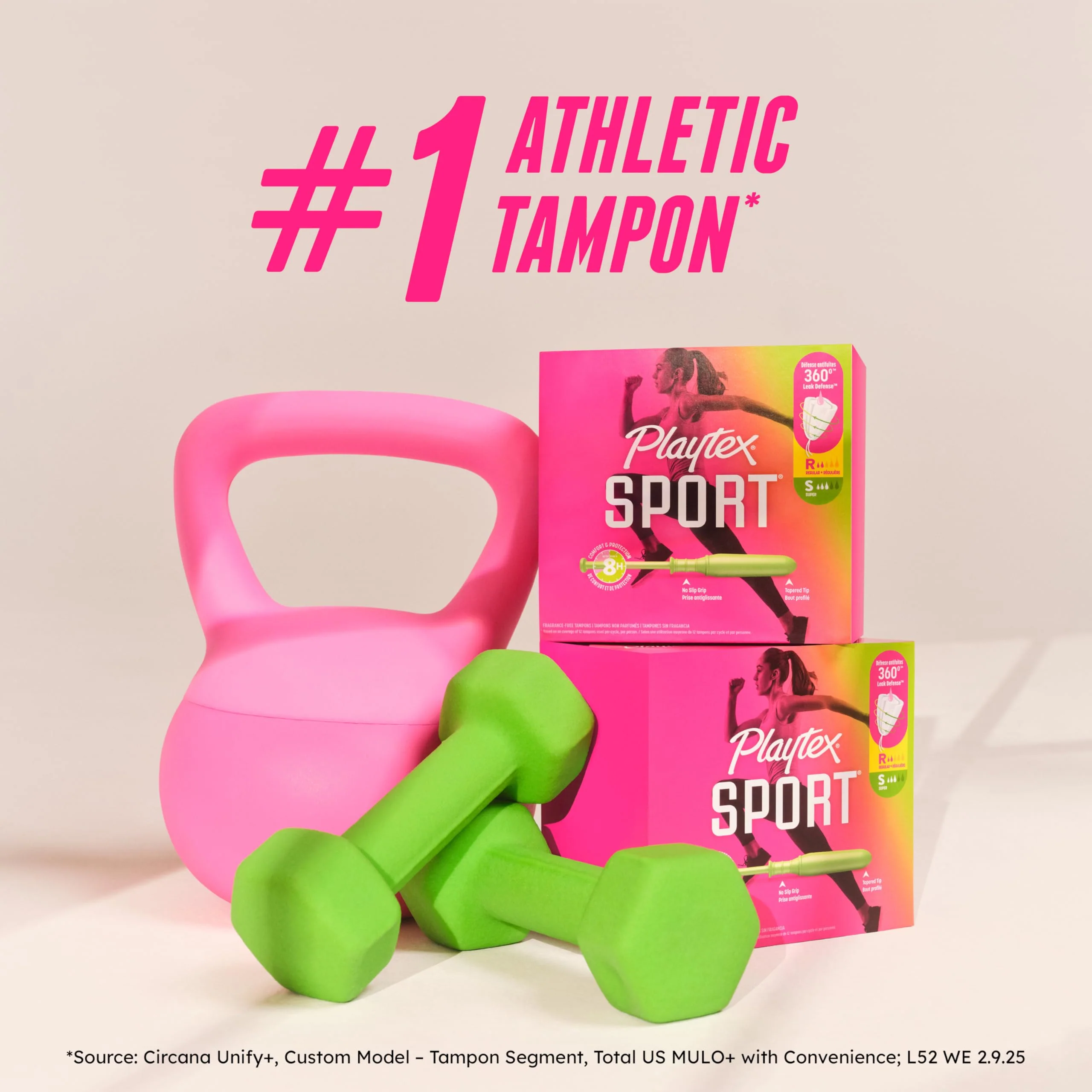 Playtex Sport Tampons Multipack (24ct Regular/24ct Super), Fragrance-Free - 48ct | Tampons Regular and Super, Playtex Tampon Multipack, Feminine Care with 360 Leak Defense - Image 6