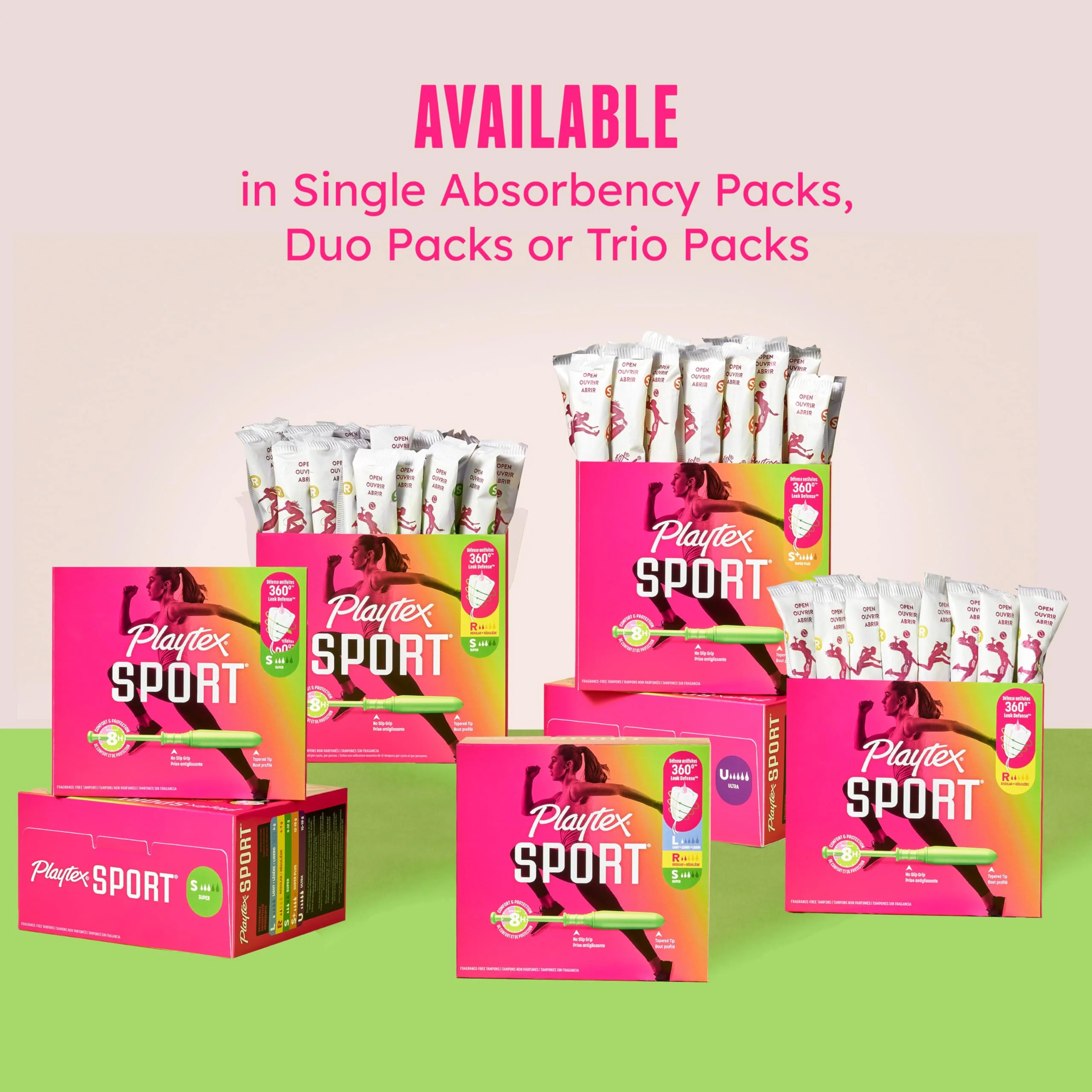 Playtex Sport Tampons Multipack (24ct Regular/24ct Super), Fragrance-Free - 48ct | Tampons Regular and Super, Playtex Tampon Multipack, Feminine Care with 360 Leak Defense - Image 7