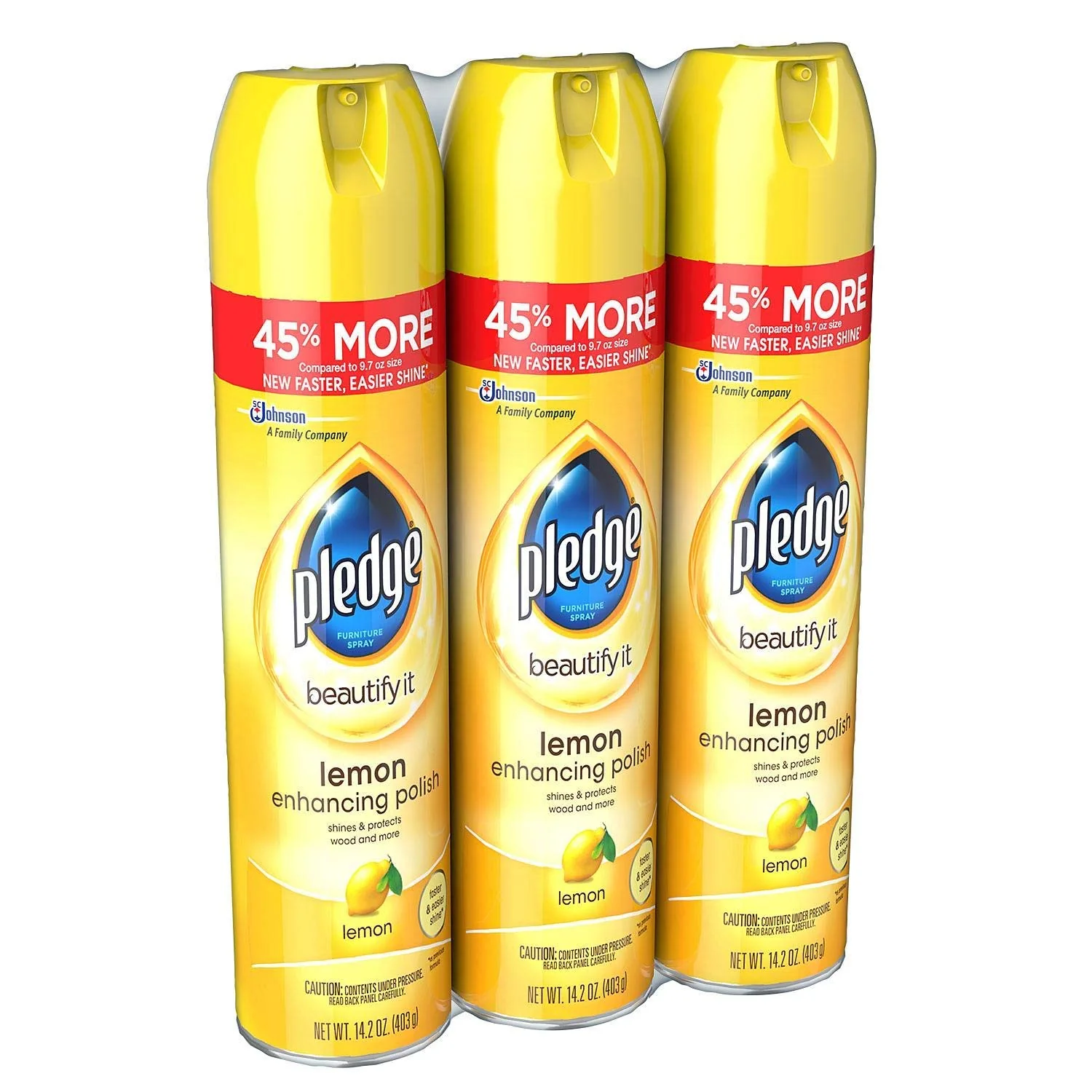 Pledge Furniture Spray, Lemon (14.2oz, 3pk.) - Image 3