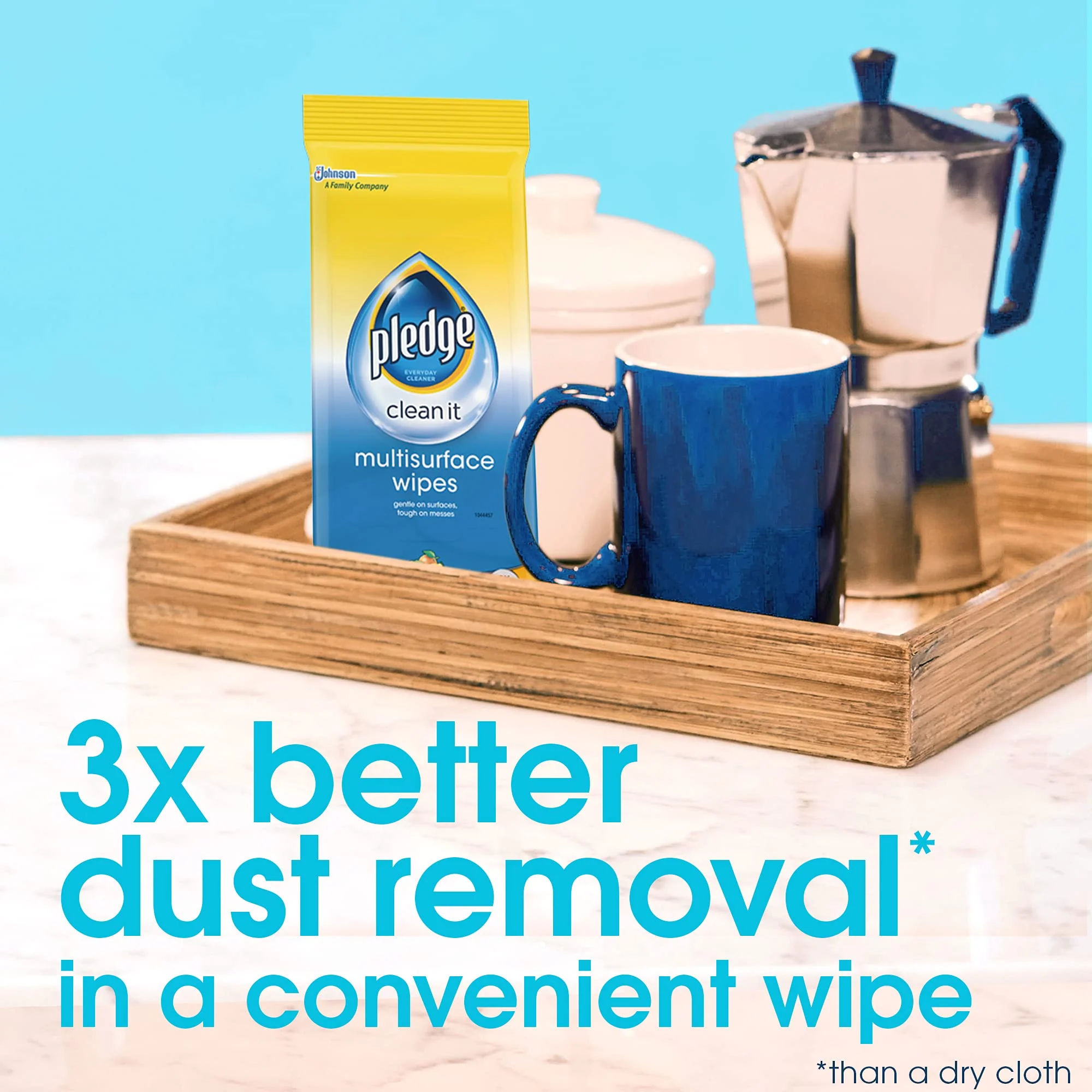 Pledge Multi-Surface Furniture Polish Wipes, Works on Wood, Granite, and Leather, Cleans and Protects, Fresh Citrus - Pack of 6 (150 Total Wipes) - Image 3