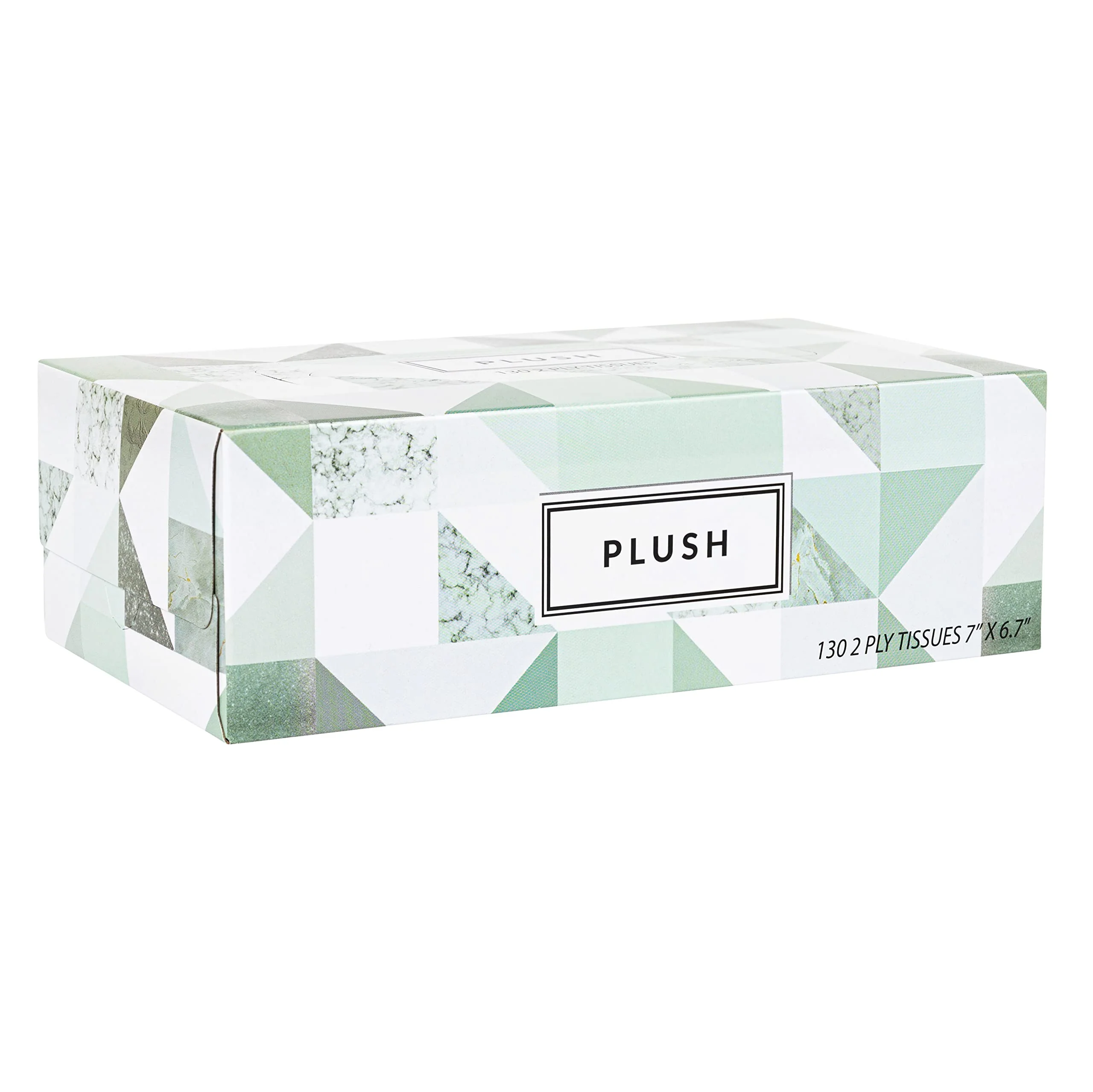 Plush Facial Tissues 130 Per Box Size 7" X 6.9" 2 Ply,Soft, Smooth, Great for Bathroom, Office, Store, School,Home, Kitchen, Or in Your Car & in Every Room (Family pack Pack of 30, 3900 Tissues total) - Image 3