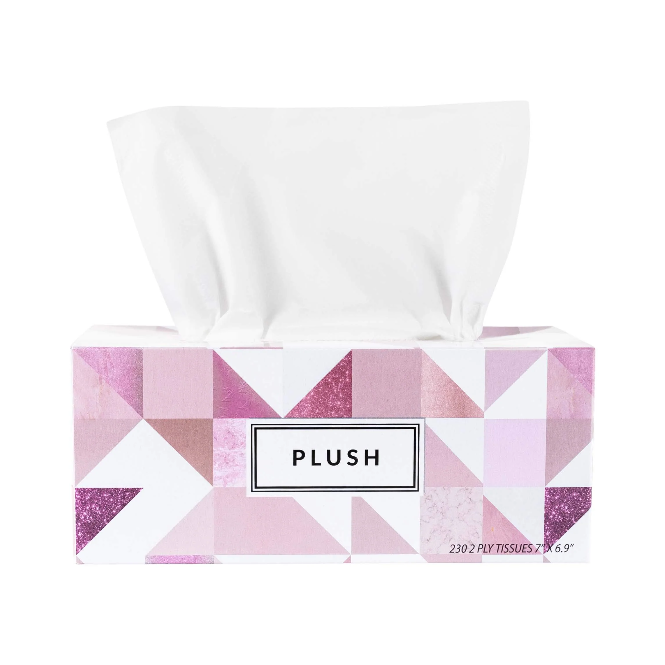 Plush Facial Tissues 130 Per Box Size 7" X 6.9" 2 Ply,Soft, Smooth, Great for Bathroom, Office, Store, School,Home, Kitchen, Or in Your Car & in Every Room (Family pack Pack of 30, 3900 Tissues total) - Image 9