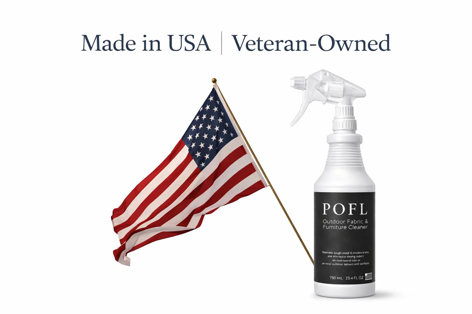 POFL Outdoor Fabric & Furniture Cleaner – Mold & Mildew Stain Remover for Patio Cushions, Wicker, Teak, Aluminum & Marine Seating – 25.36 fl oz - Image 2