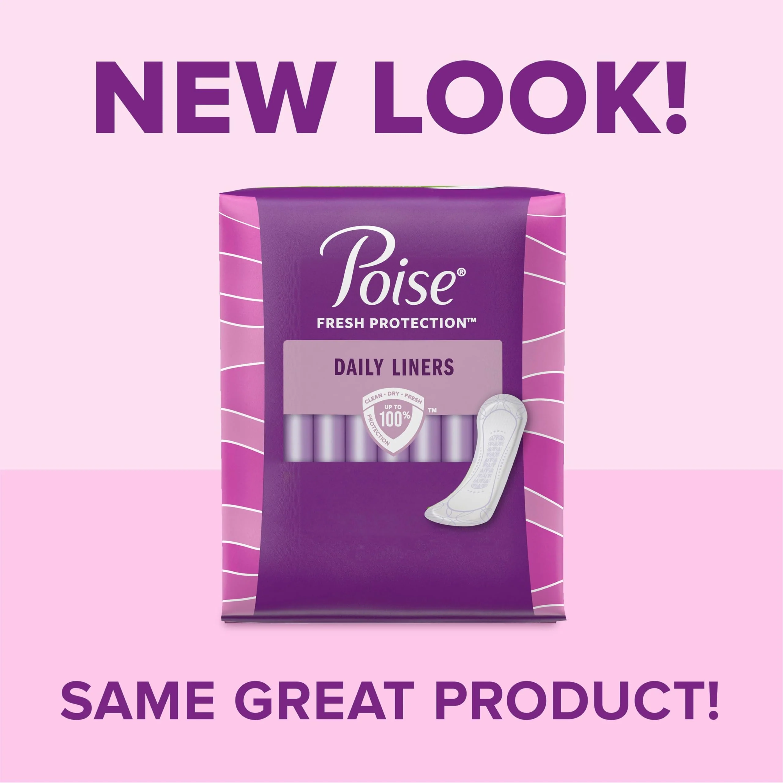 Poise Panty Liners, Very Light Absorbency, 48 Count, Pack of 2 | 2 Drop | Regular Size | For Incontinence - Image 2