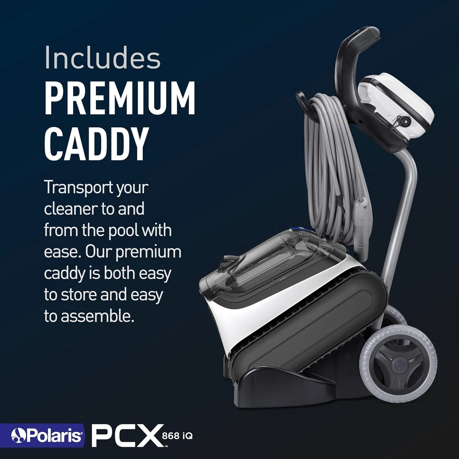 Polaris PCX 868 iQ Smart Robotic Pool Cleaner for In-Ground Pools up to 50ft, Smart App Control, Large Filter Canister, and Easy Lift Removal System - Image 3