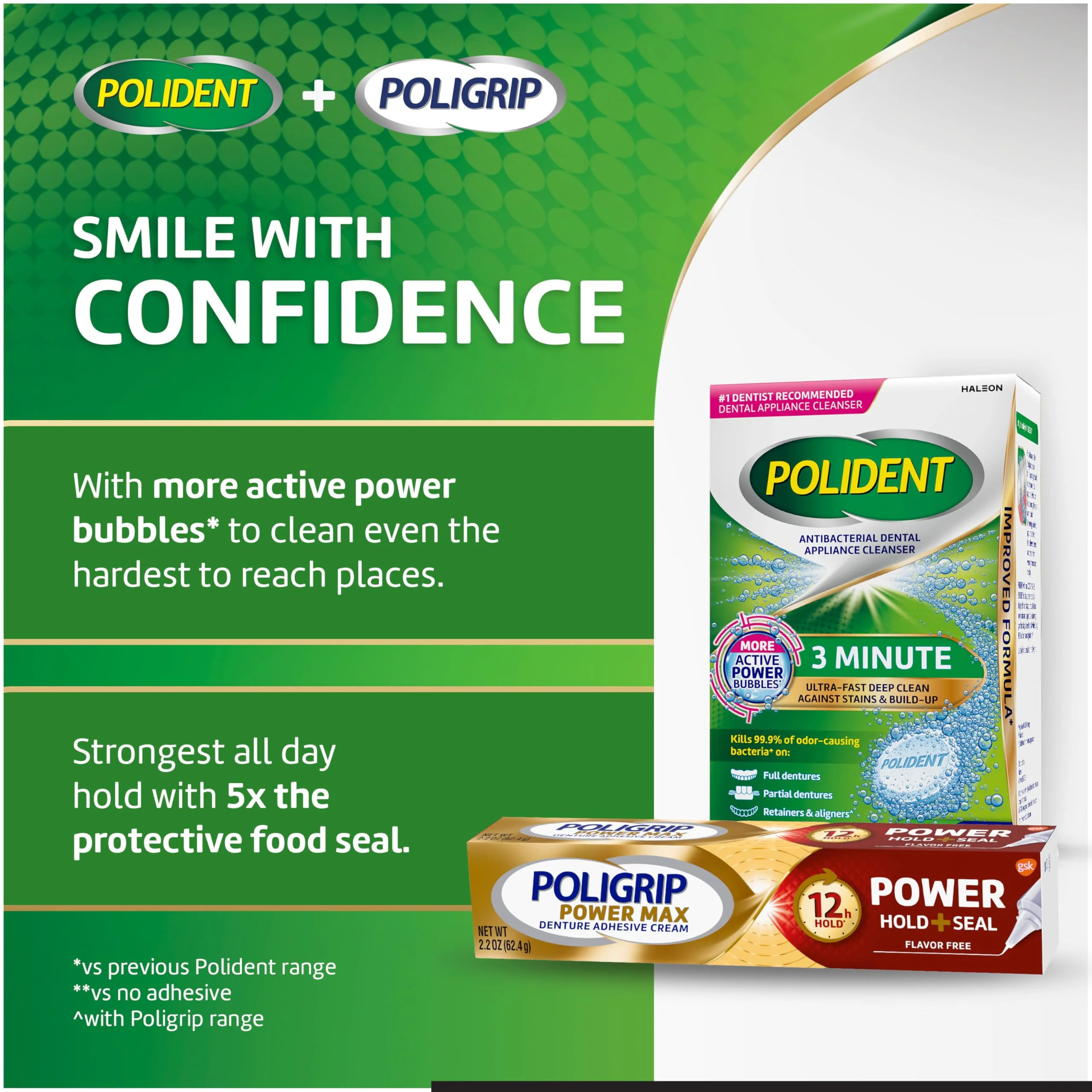 Polident 3 Minute Antibacterial Dental Appliance Cleanser Tablets, 90 Count (2 Pack) - Image 8
