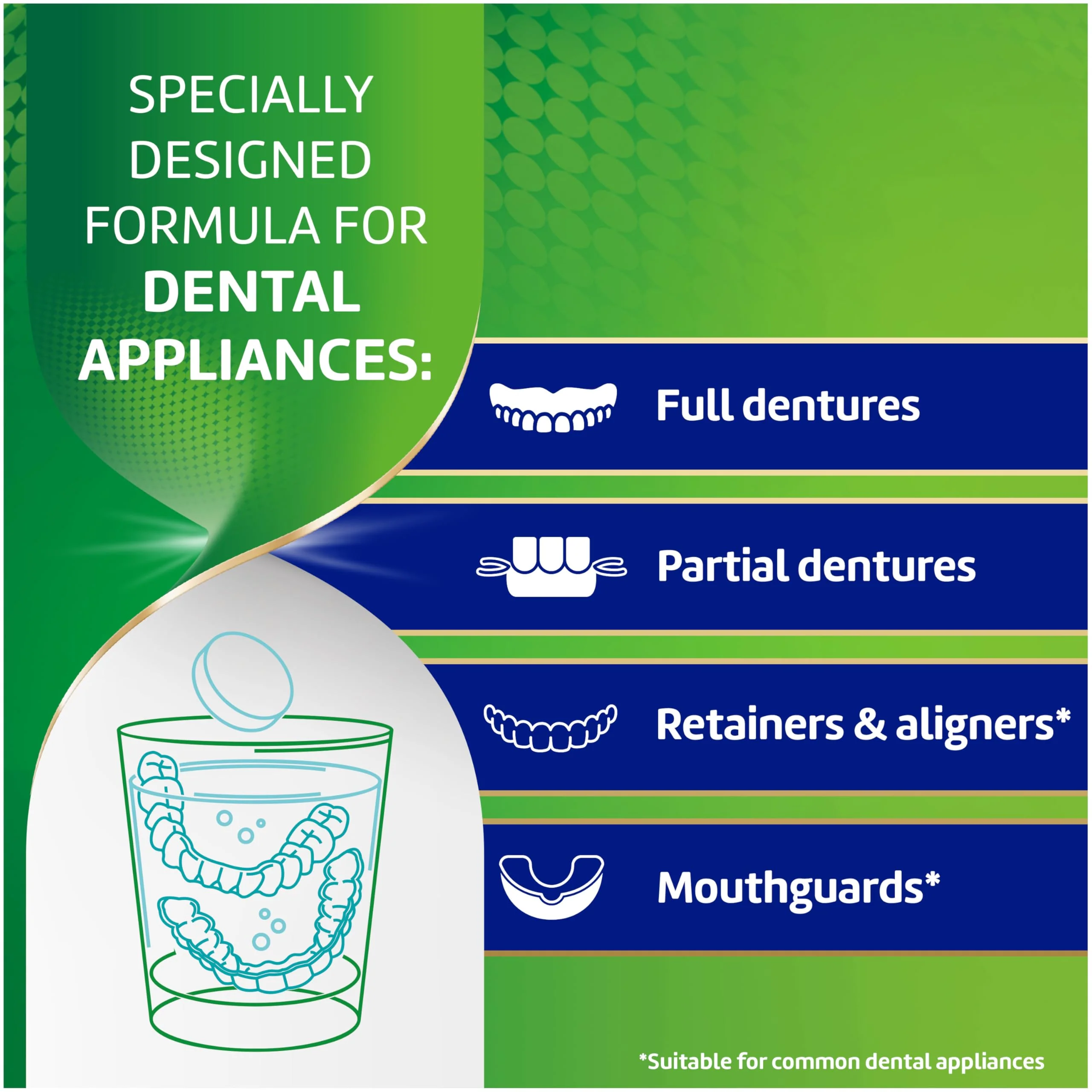 Polident Overnight Whitening Antibacterial Dental Appliance Cleanser Tablets, 90 Count (2 Pack) - Image 6