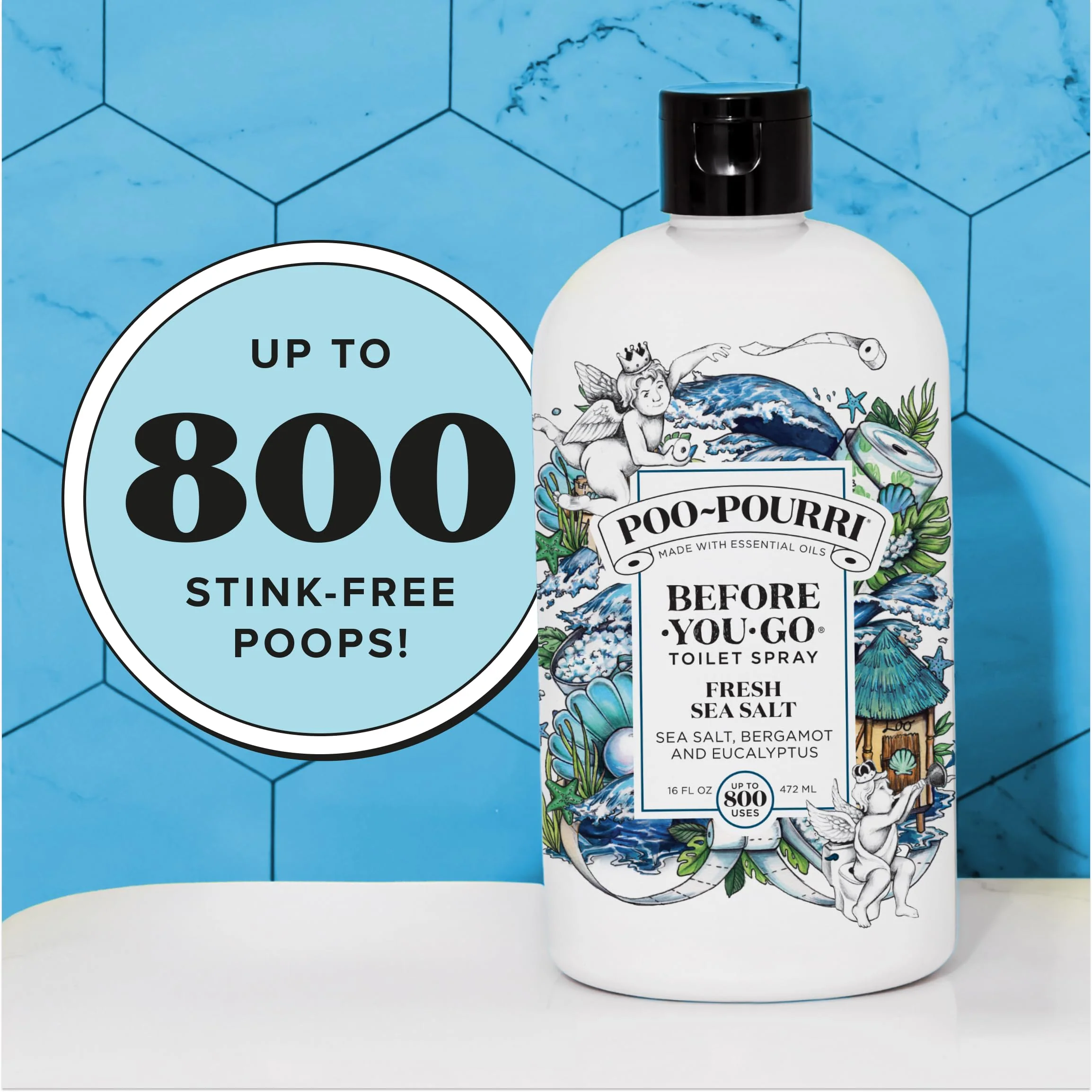 Poo~Pourri 16oz Fresh Sea Salt - Image 5