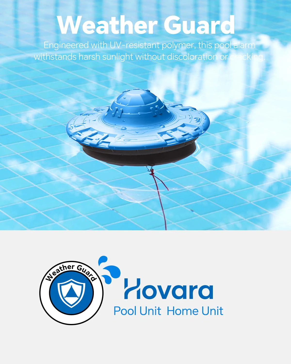 Pool Alarm, Floating Pool Safety Alarms for Inground & Above Ground Pools – Loud 110dB Alert, Adjustable Sensitivity, Protection for Kids & Pets (Blue+Black) - Image 2