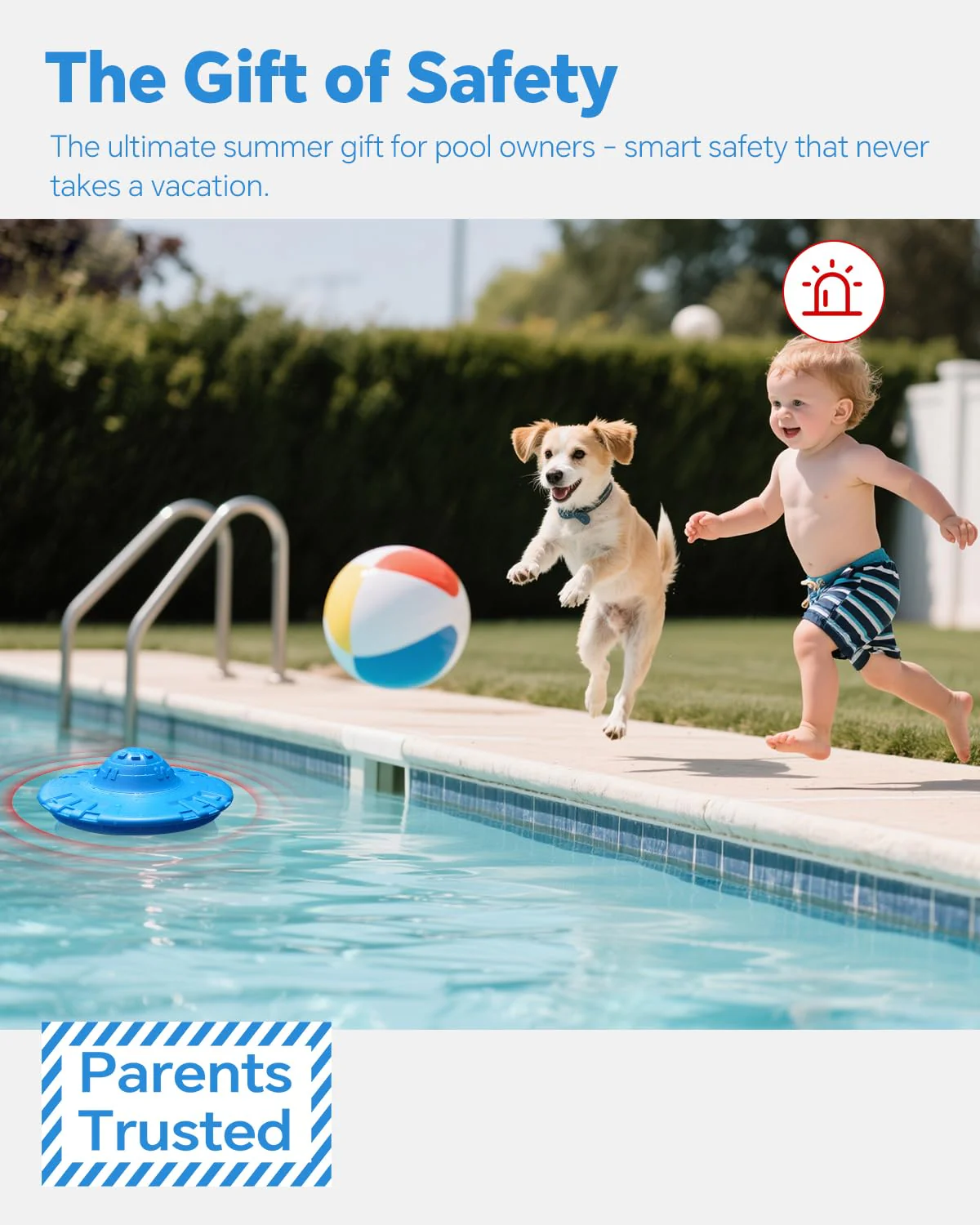 Pool Alarm, Floating Pool Safety Alarms for Inground & Above Ground Pools – Loud 110dB Alert, Adjustable Sensitivity, Protection for Kids & Pets (Blue+Black) - Image 3