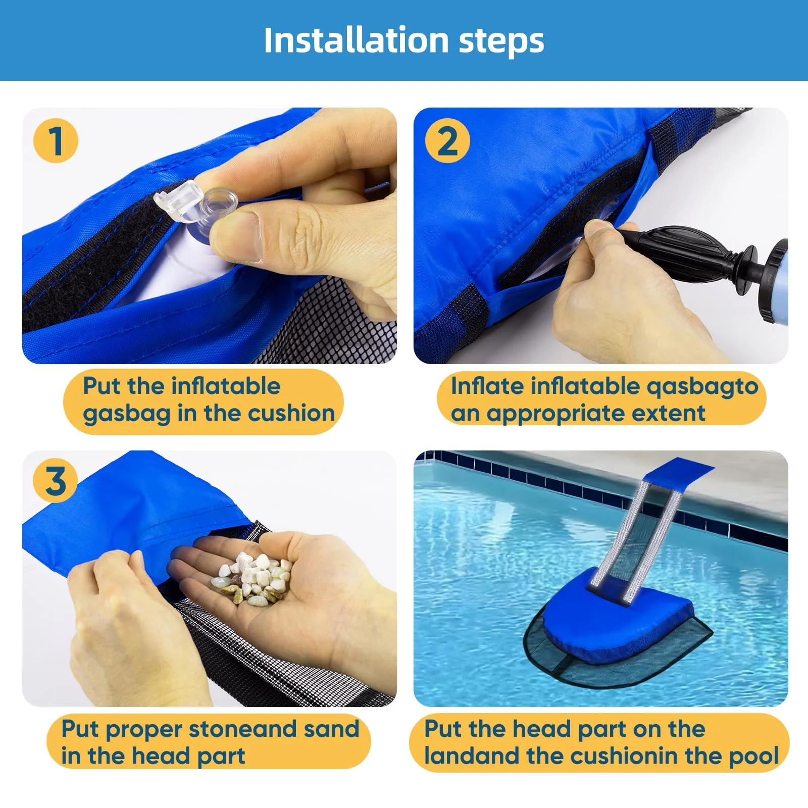 Pool Animal Escape Ramp Frog-Saver-Log - for 2Pcs Swimming Pools Wildlife Rescue Device,Durable Above Ground Pool Critter Ramp, Prevent Drowning with Easy Install, Pool Safety,Reusable (Blue-2Pack) - Image 3
