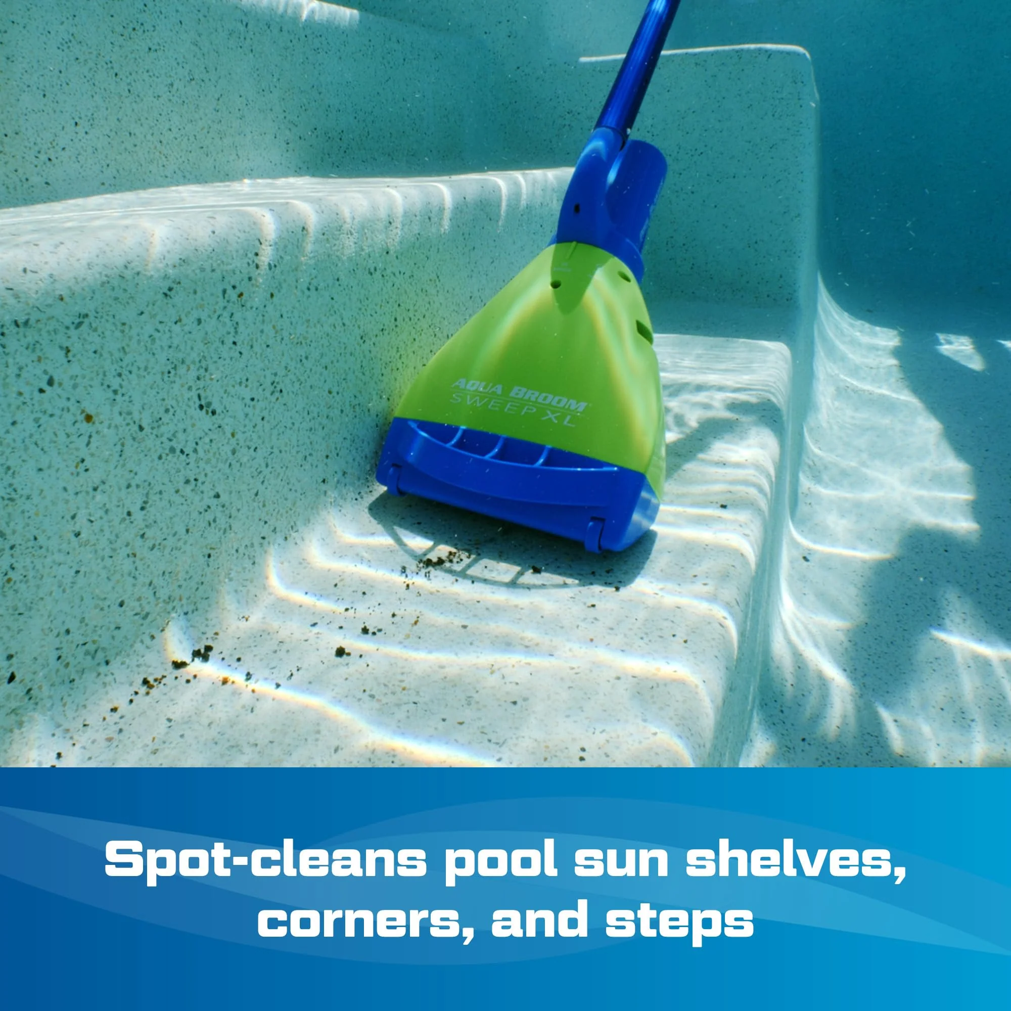 POOL BLASTER Aqua Broom Sweep XL Cordless Rechargeable Pool Vacuum for Hot Tub, Spa & Spot Cleaning in Above Ground & Inground Pools, 40 Min Run Time, Pole Set, Battery-Powered Hot Tub Vacuum Spa Vac - Image 4
