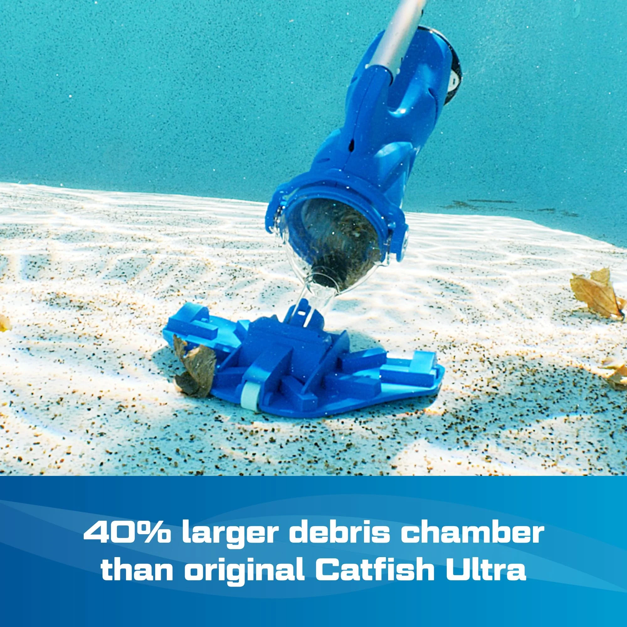 POOL BLASTER Catfish Ultra (Gen 2) Cordless Pool Vacuum, Increased Power & Capacity, Rechargeable, Manual, Battery-Powered, Swimming Pool Cleaner Ideal for Inground & Above Ground Pools, by Water Tech - Image 4