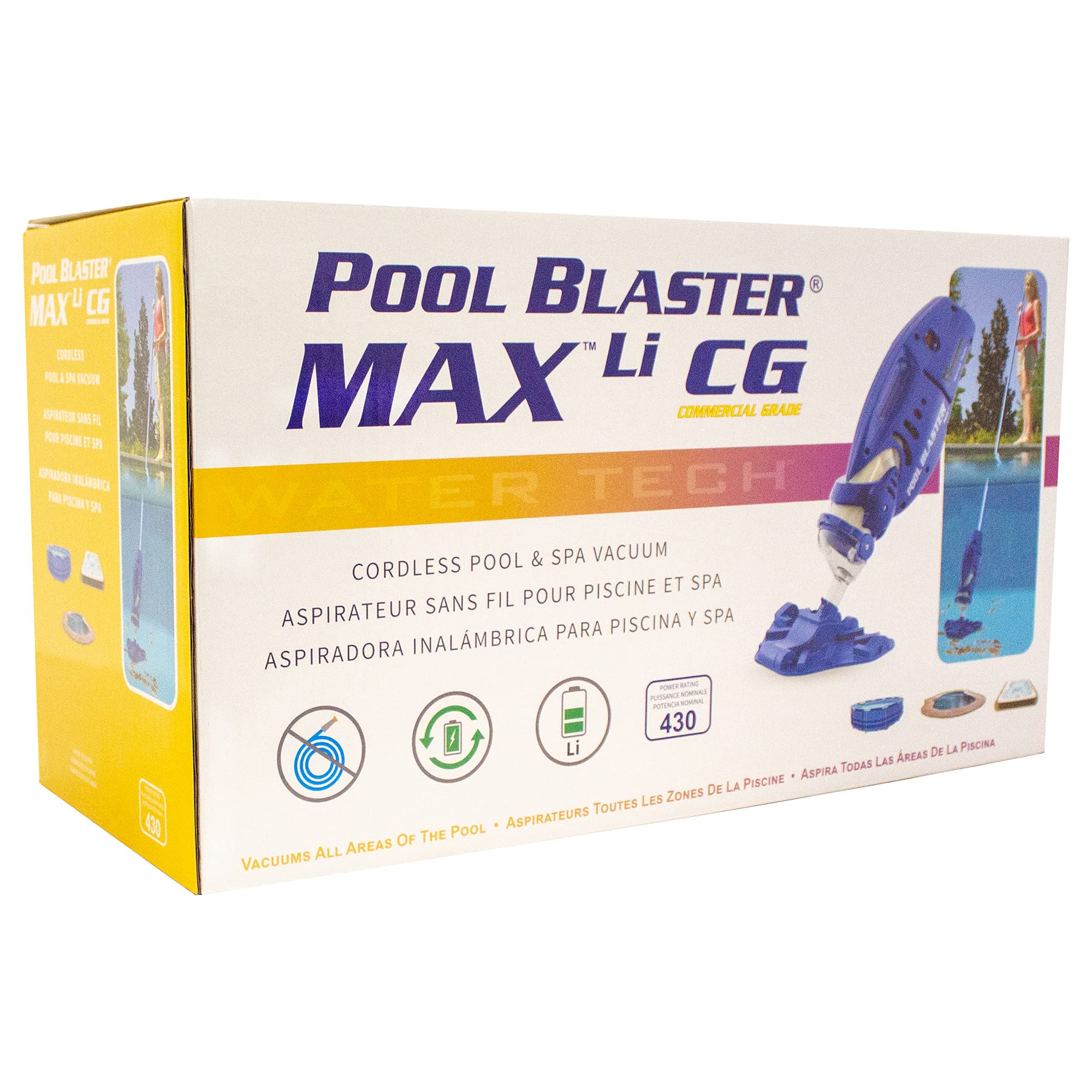 POOL BLASTER Max CG Cordless Pool Vacuum Deep Cleans Pools in Minutes, Spot-Cleans in Seconds, Strong Suction, 1 Hr Runtime, Handheld Rechargeable Swimming Pool Cleaner, Inground & Above Ground Pools - Image 3