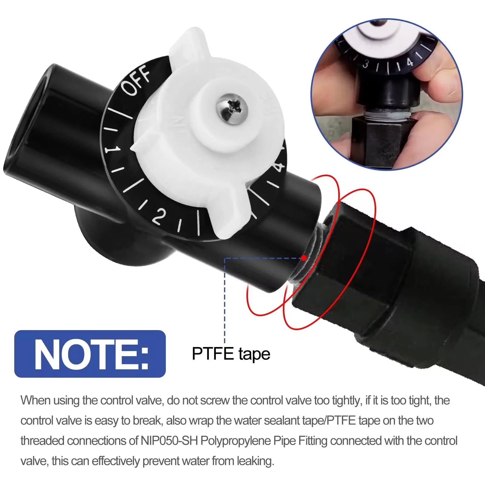 Pool Control Valve R172086, 1/2-Inch Chlorine Valve Compatible with Pentair Rainbow 320 322, 300-29X Automatic Chlorine/Bromine Pool and Spa Feeder - Image 6