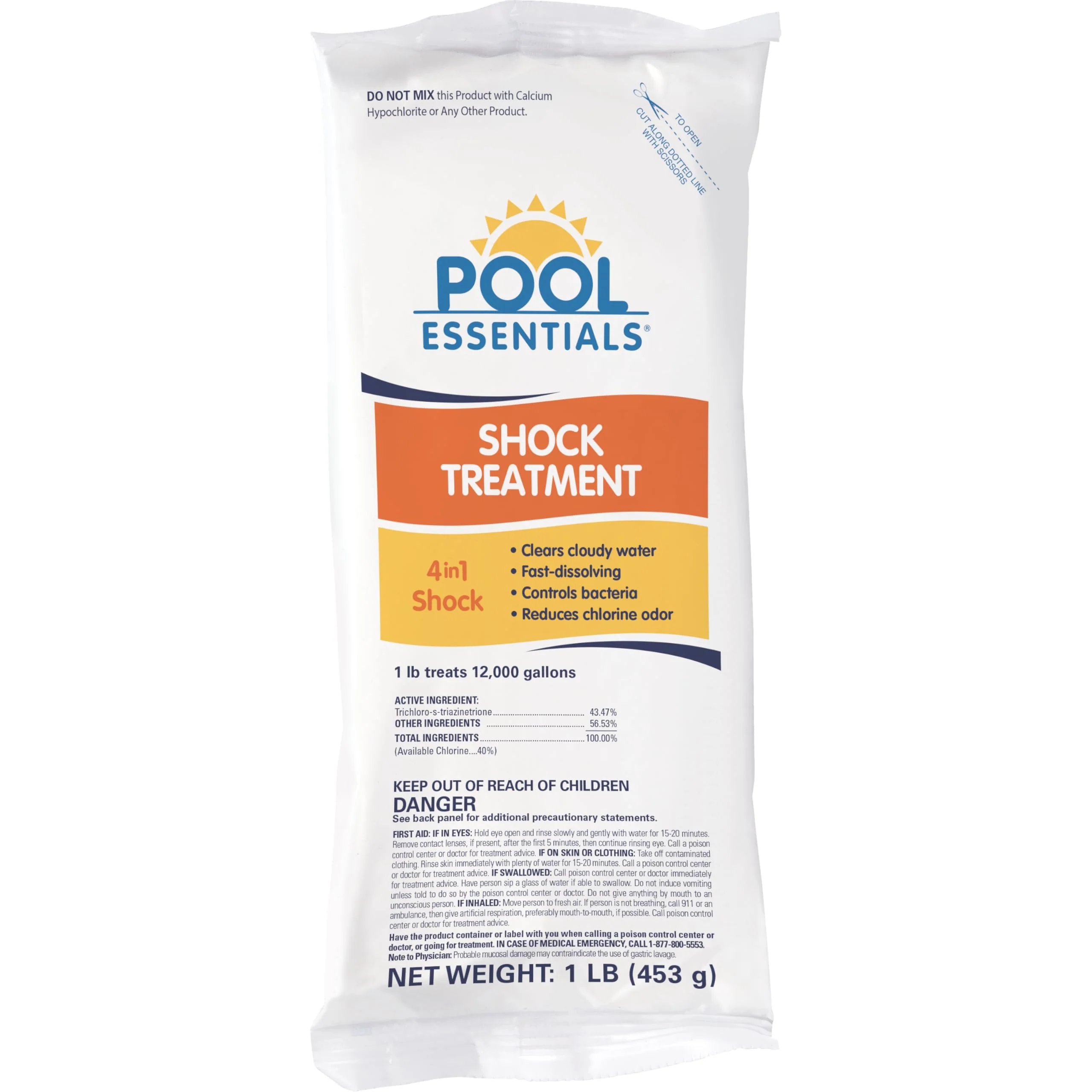 Pool Essentials® Shock Treatment, Clears Cloudy Water, Fast-Dissolving, 24-Pack, Granular - Image 9